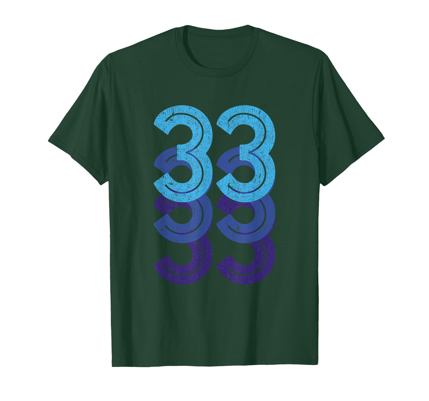 33 T Shirt 33rd Birthday Gift Sports Team Year Age T-shirt T-Shirt