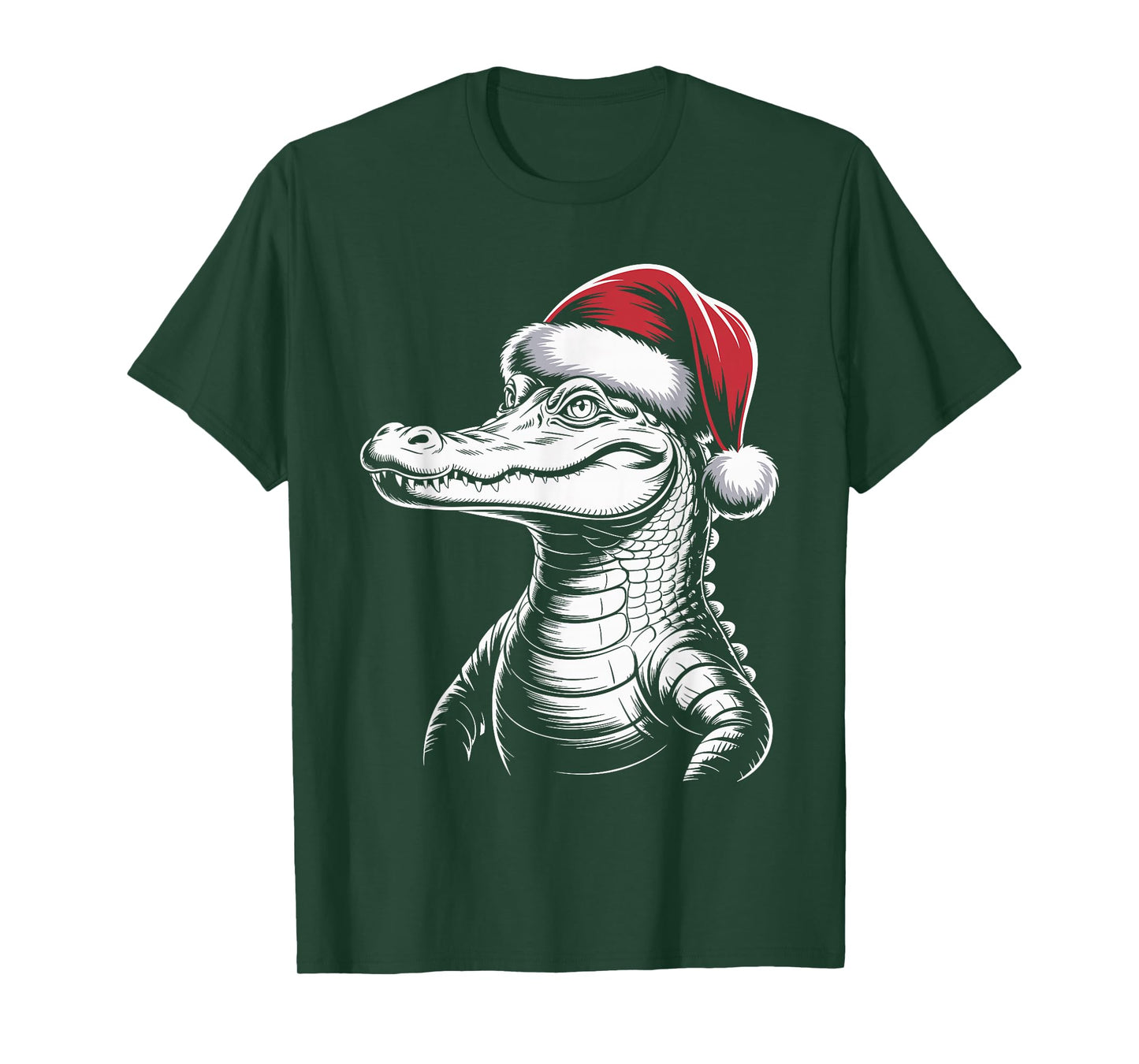 Alligator Santa Hat Christmas Crocodile Xmas T-Shirt