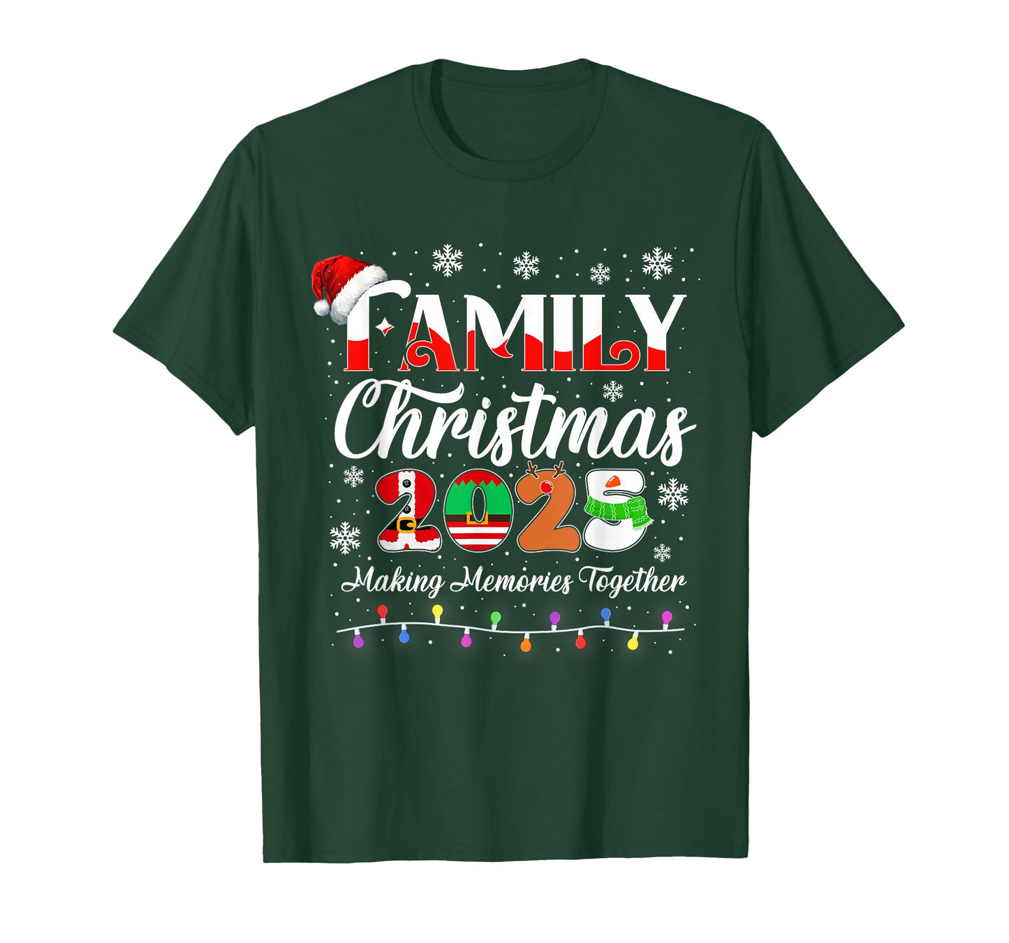 Family Christmas 2025 Matching Outfit Xmas Squad Santa T-Shirt