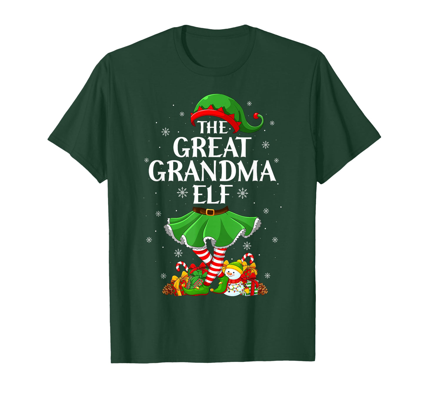 Great Grandma Elf Christmas Family Elf Squad Xmas Girl Women T-Shirt
