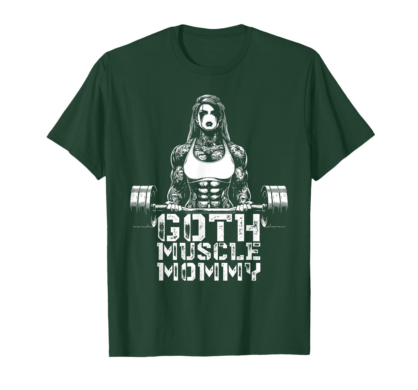 Goth Muscle Mommy Pump Cover Gym Weightlifting Mother's Day T-Shirt