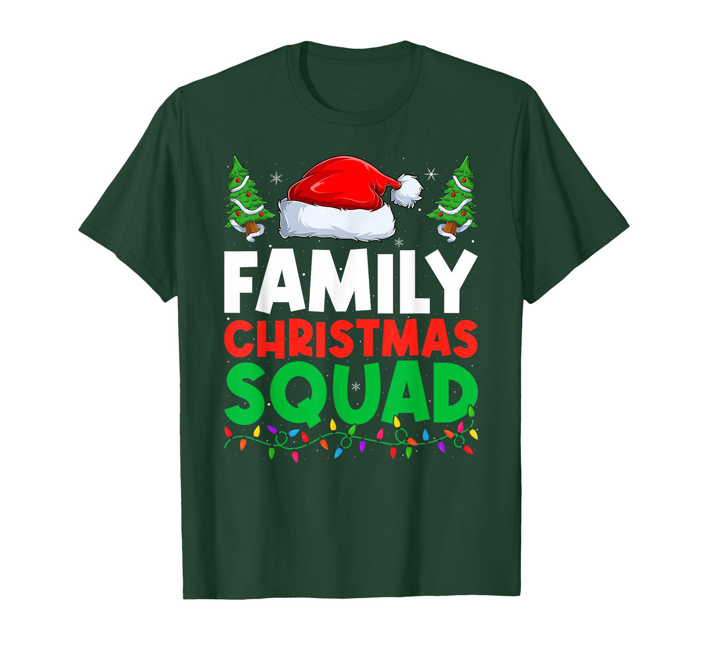 Santa Xmas Pajamas Matching Family Christmas Squad T-Shirt