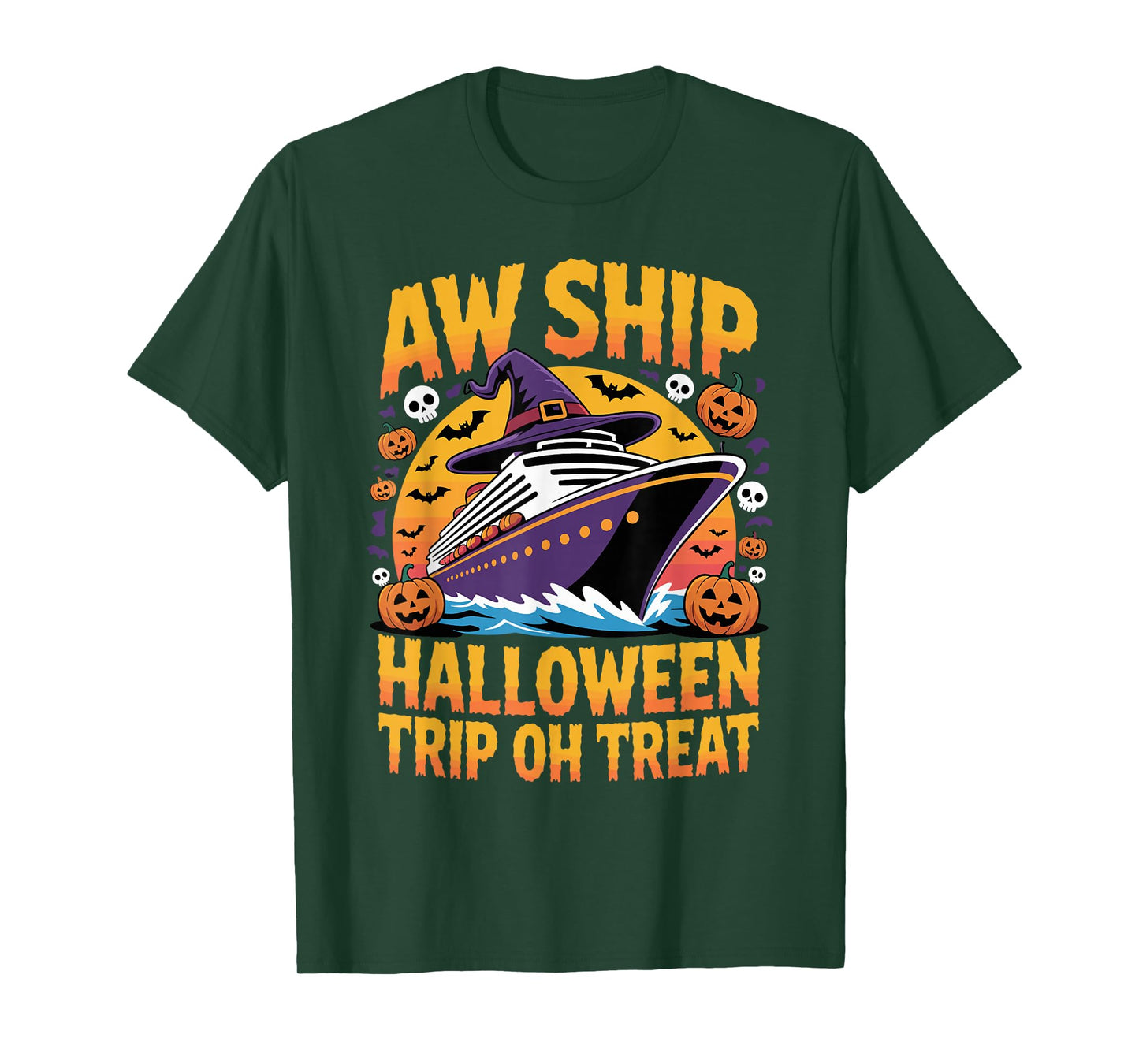 Celebrate Spooky Seas Halloween Cruise Pumpkins Lovers Funny T-Shirt