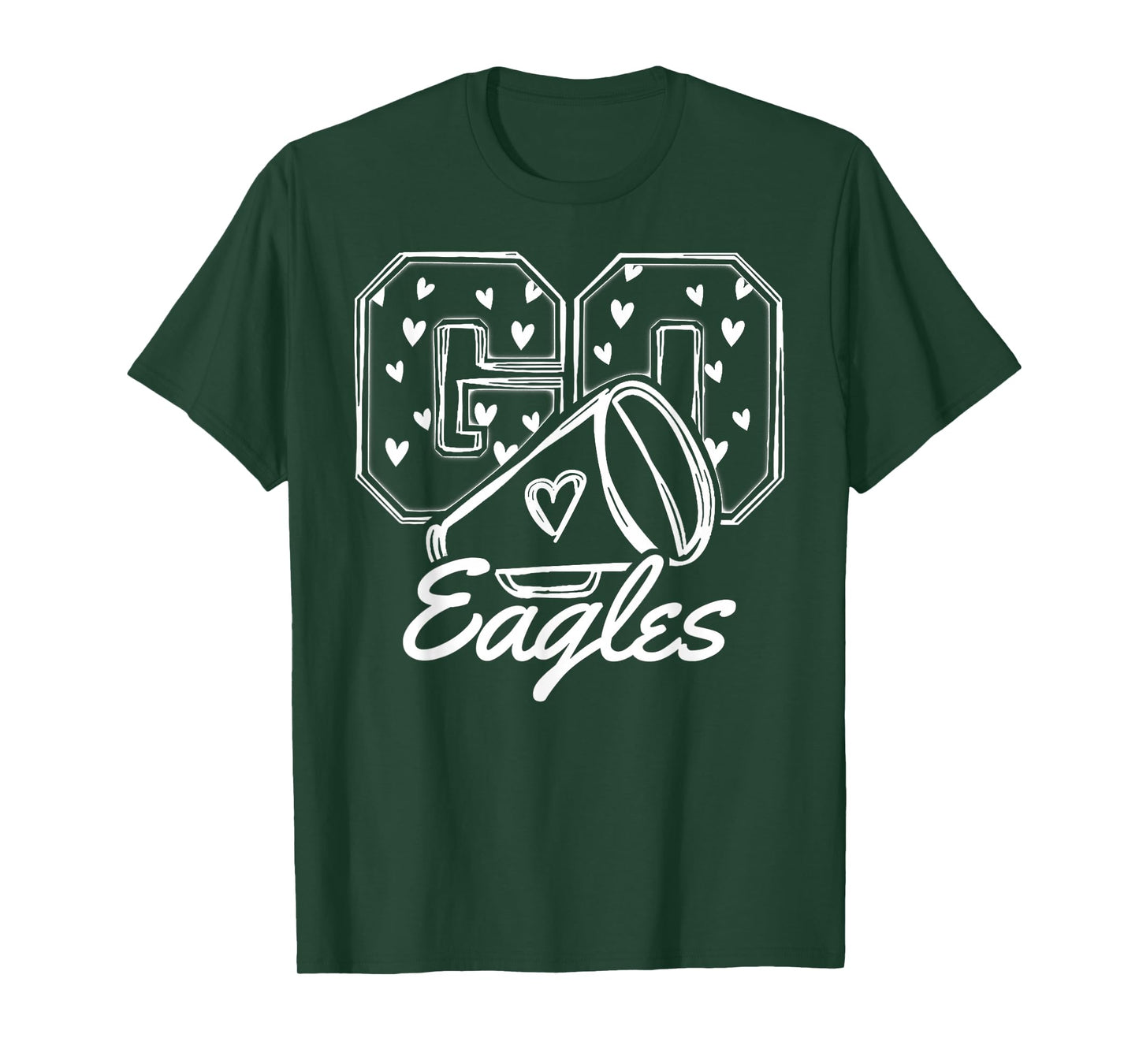 Vintage Eagles High School Go Eagles Pride Heart T-Shirt