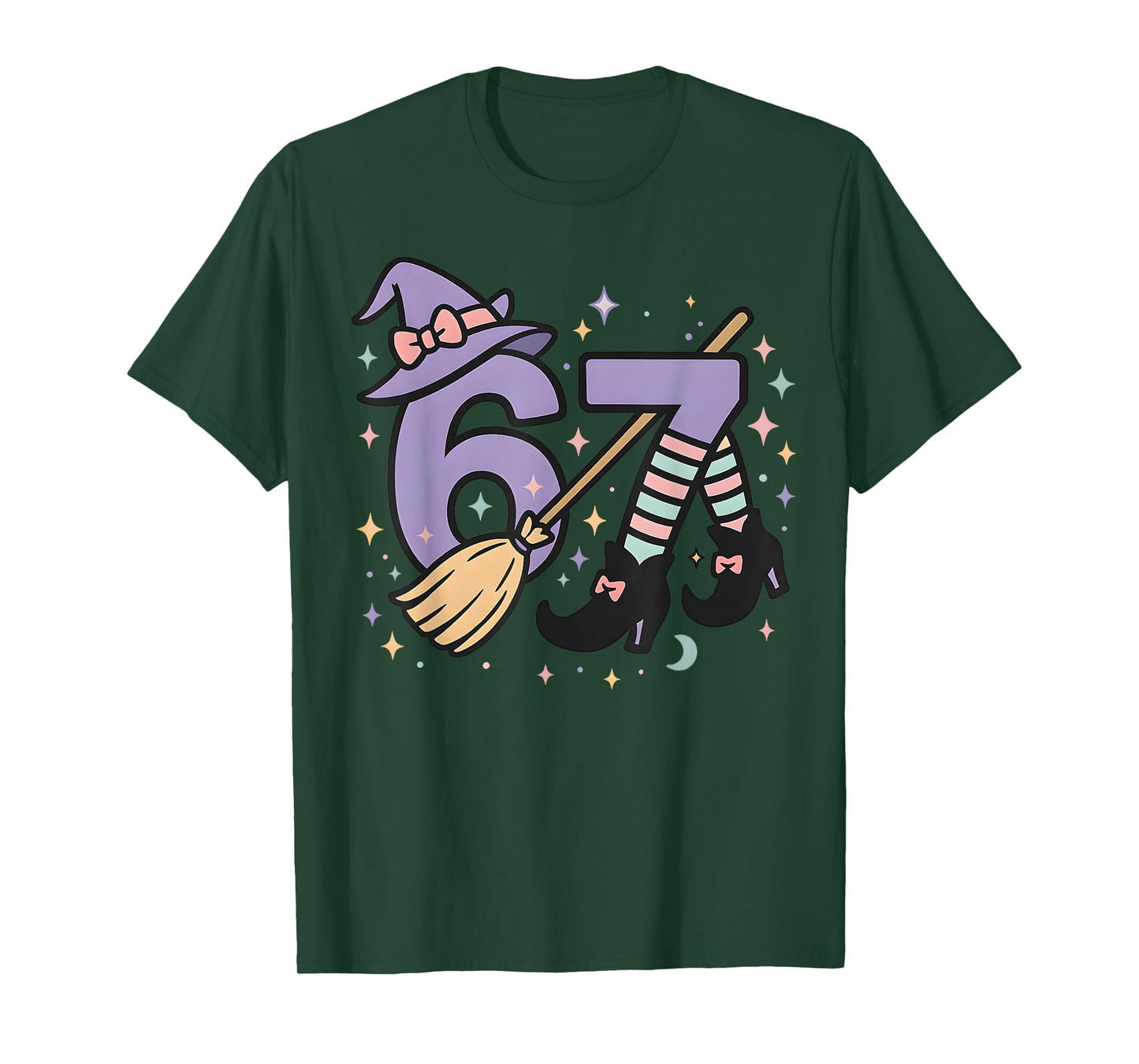 67 Halloween Girls Witch Six Seven 6 7 Brainrot Meme Kids T-Shirt