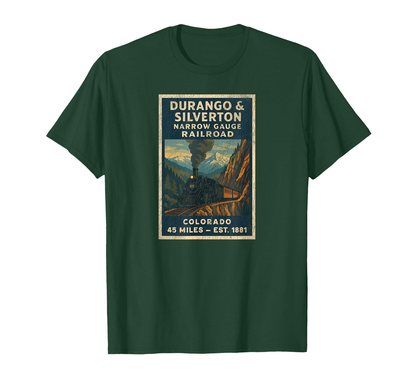 Durango & Silverton Narrow Gauge Scenic Railroad Train T-Shirt