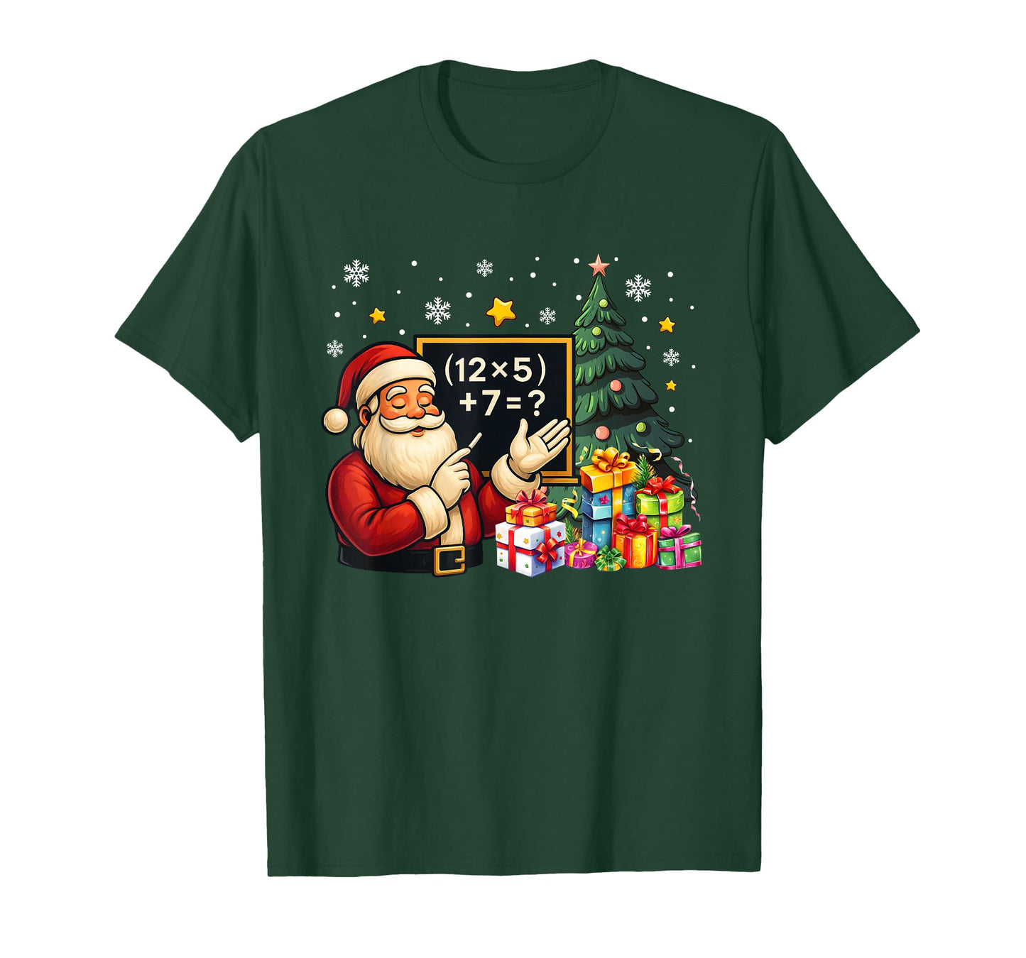 67 Teacher Santa Christmas Six Seven Meme Brainrot Math Xmas T-Shirt