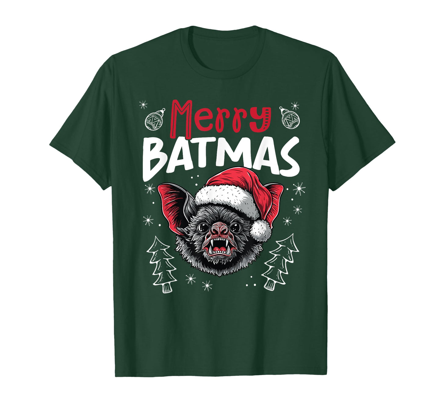 Merry Batmas Funny Christmas Bat T-Shirt