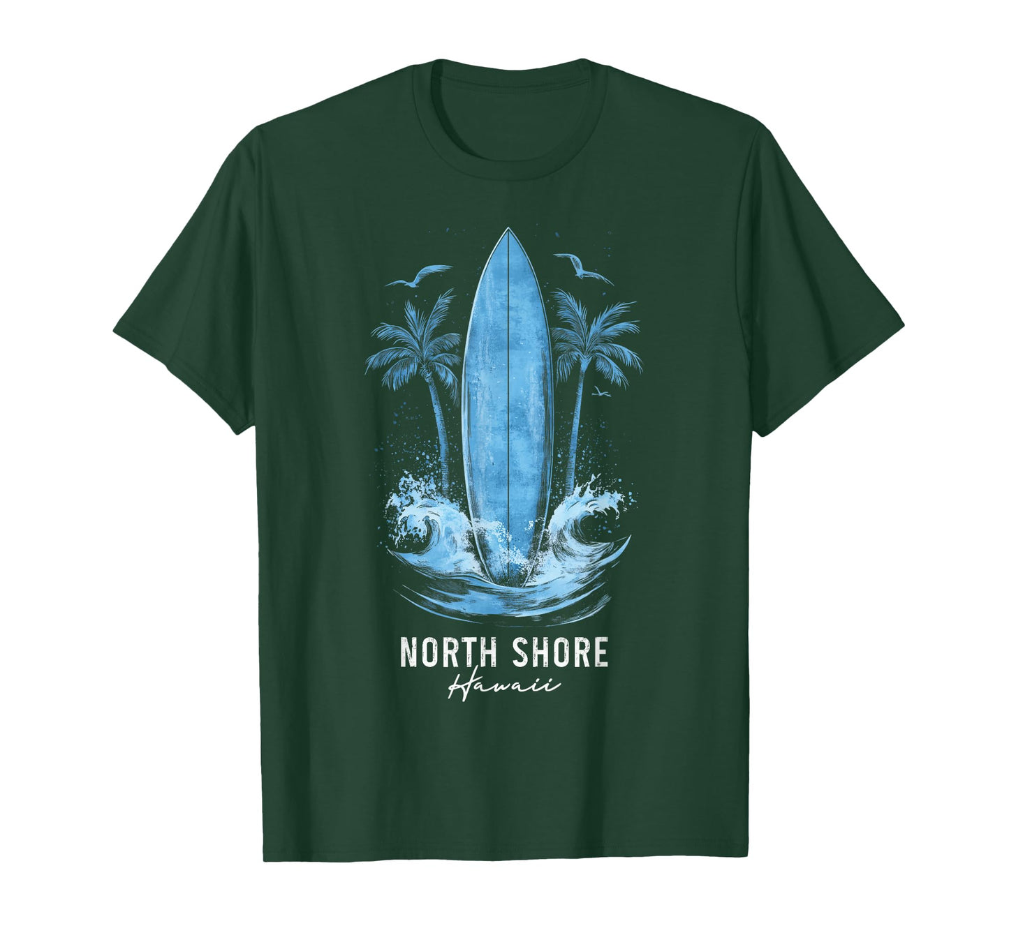 North Shore Oahu Hawaii Vintage Surf Beach Surfer Souvenir T-Shirt