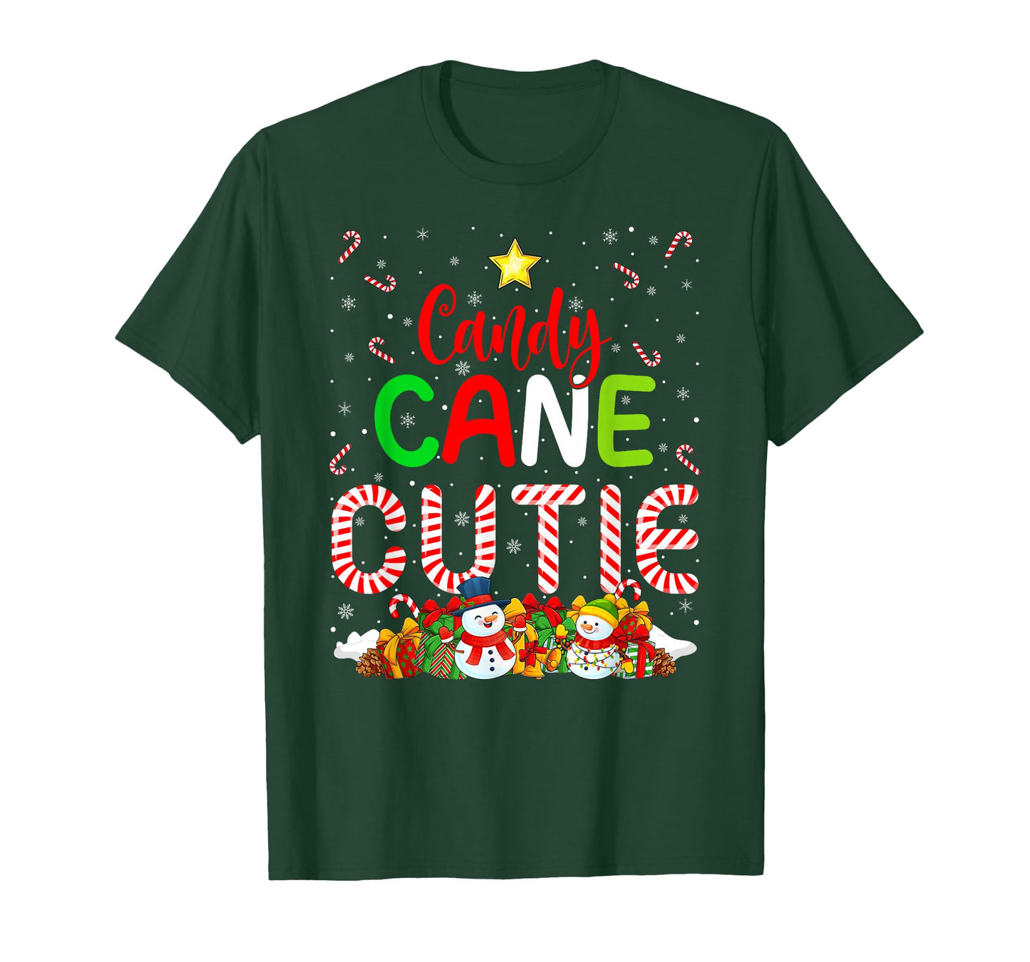 Candy Cane Cutie Christmas Pajama Costume Adults and Kids T-Shirt