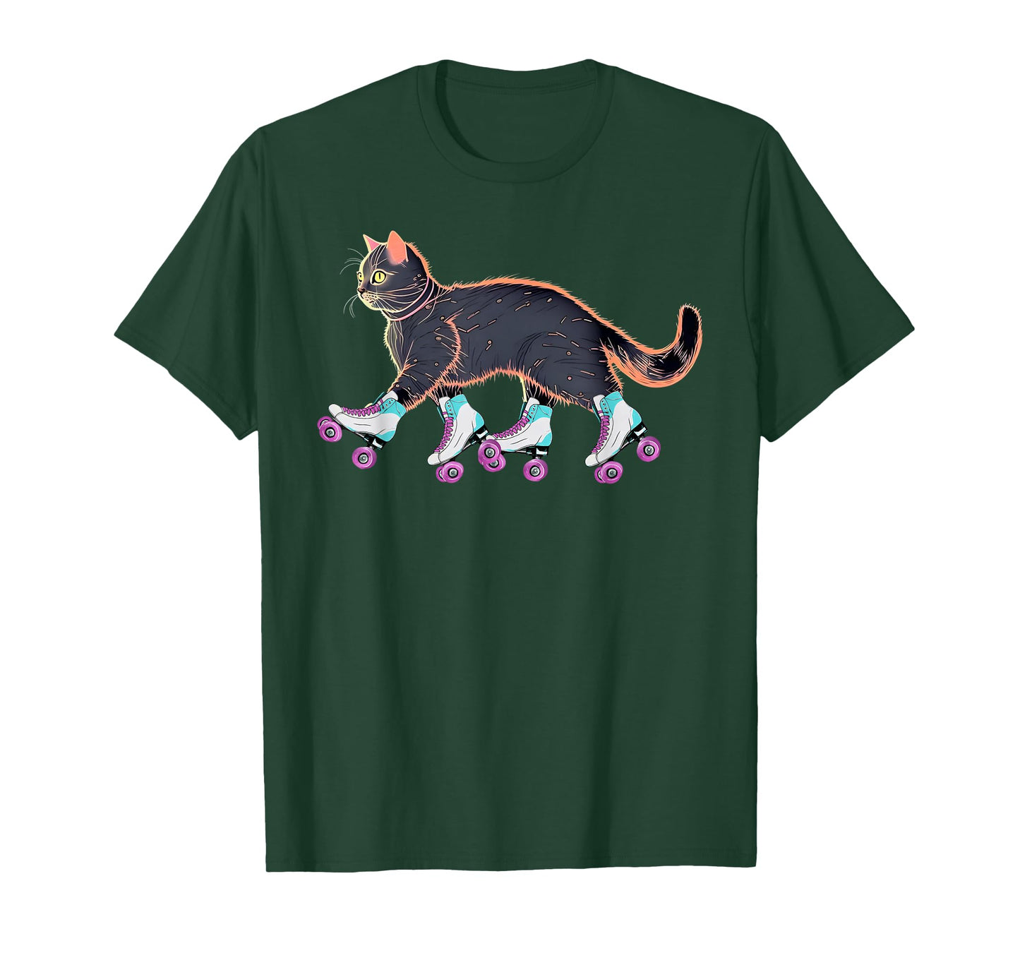 Roller Skating Cat Roller Derby Cats Skater girls woman T-Shirt