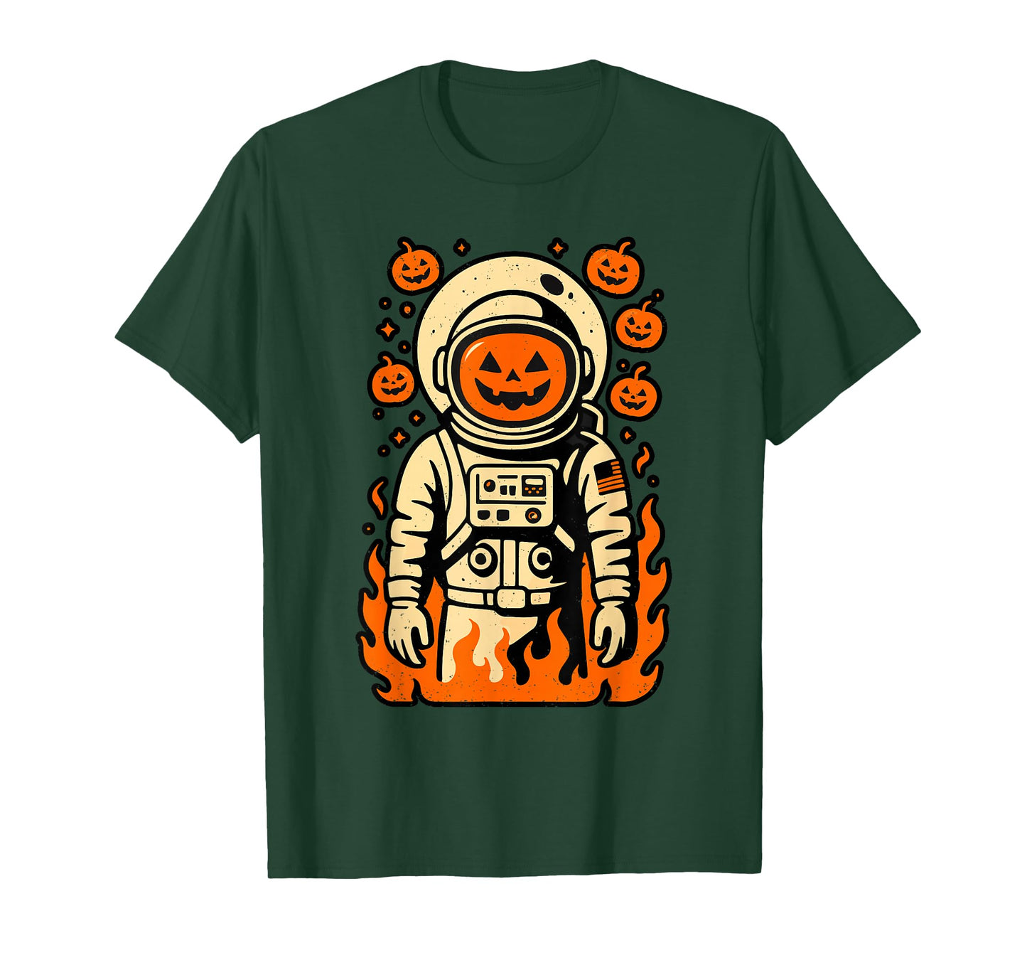 Pumpkin Astronaut Halloween Jack O Lantern Spooky Season T-Shirt