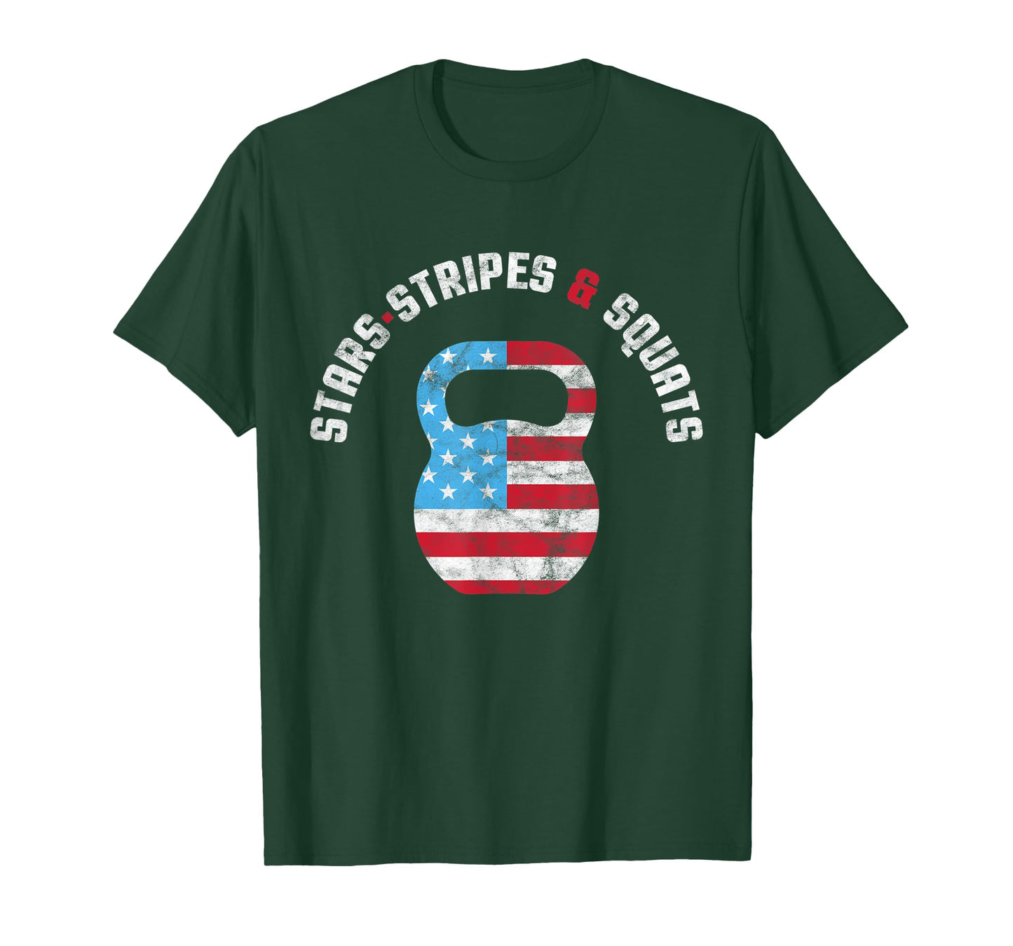 stars stripes and squad Workout Gym USA Flag 4th July T-Shirt
