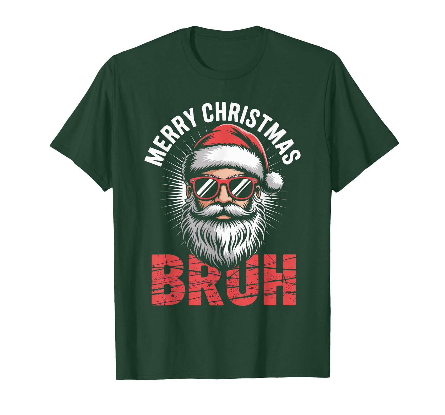 Merry Christmas Bruh Funny Santa Lovers Chill Holiday T-Shirt
