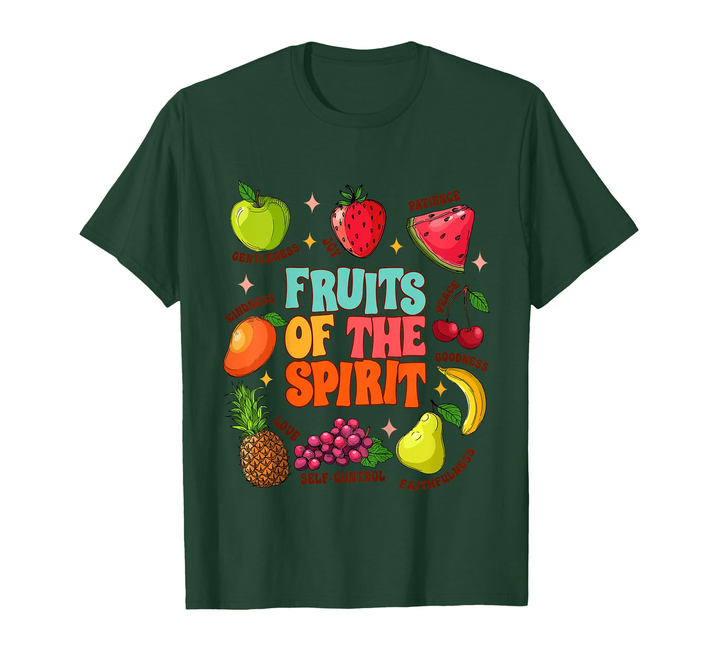 Kids Cute Christian Religious Baby Girl Boy Fruits Of The Spirit T-Shirt