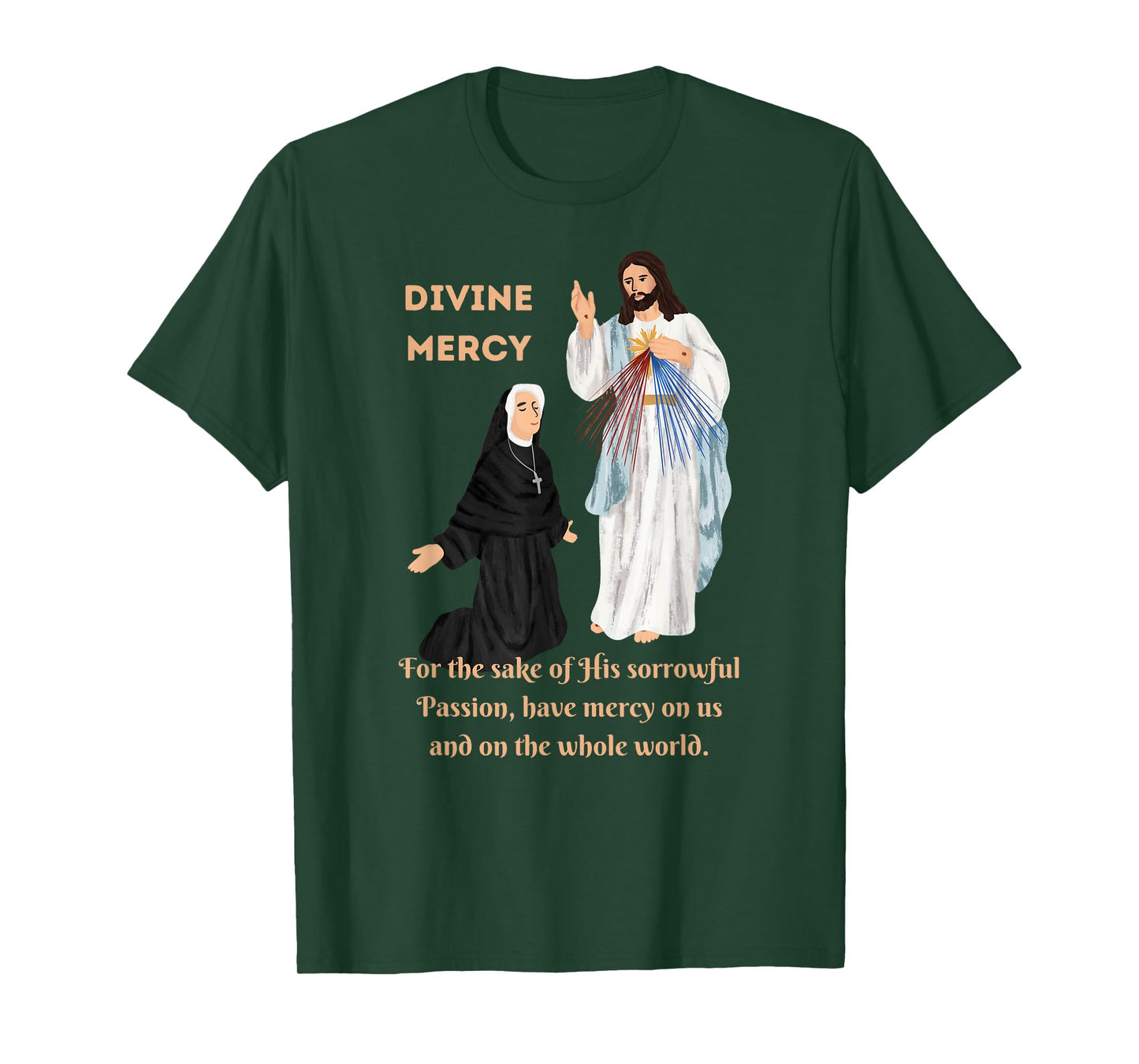 Divine Mercy Jesus and Saint Faustina T-Shirt