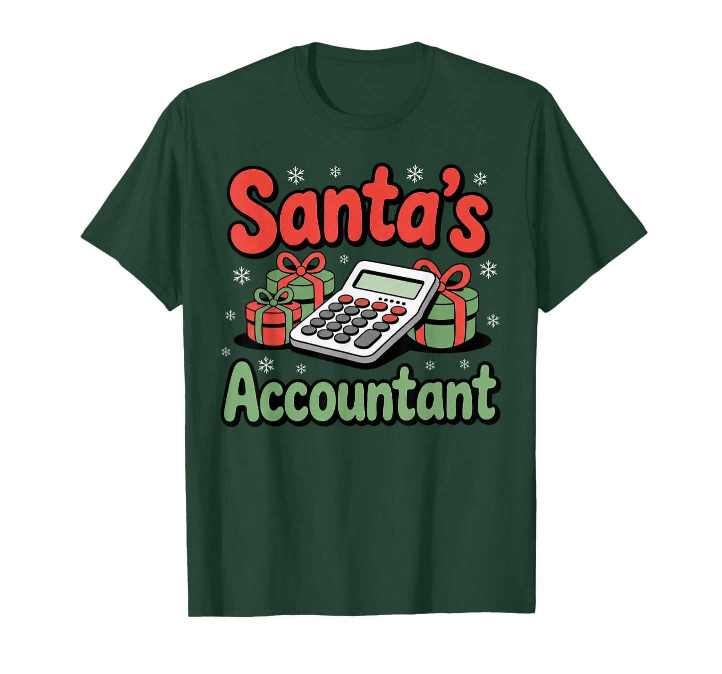 Santa’s Accountant Funny Holiday Accounting T-Shirt