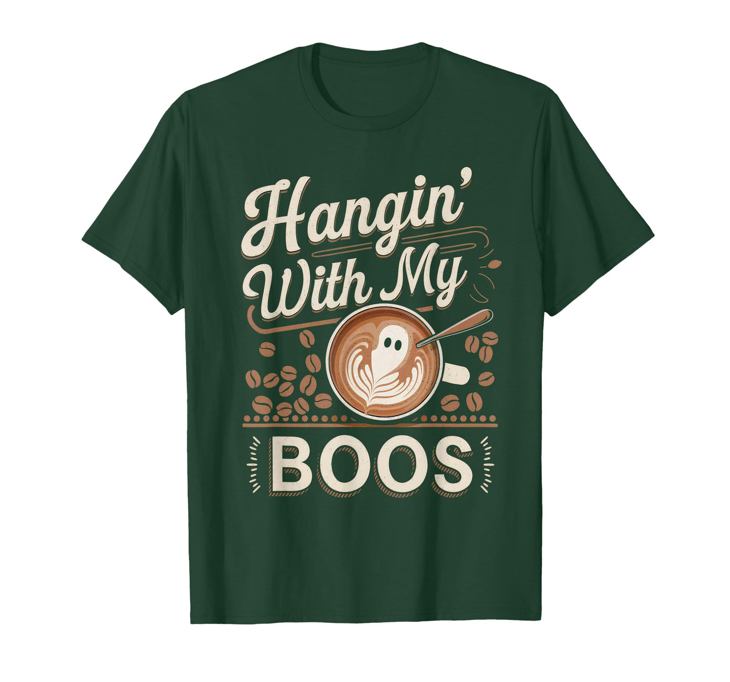 Hangin' with My Boos Tshirt Halloween Ghost Scary Witch Men T-Shirt