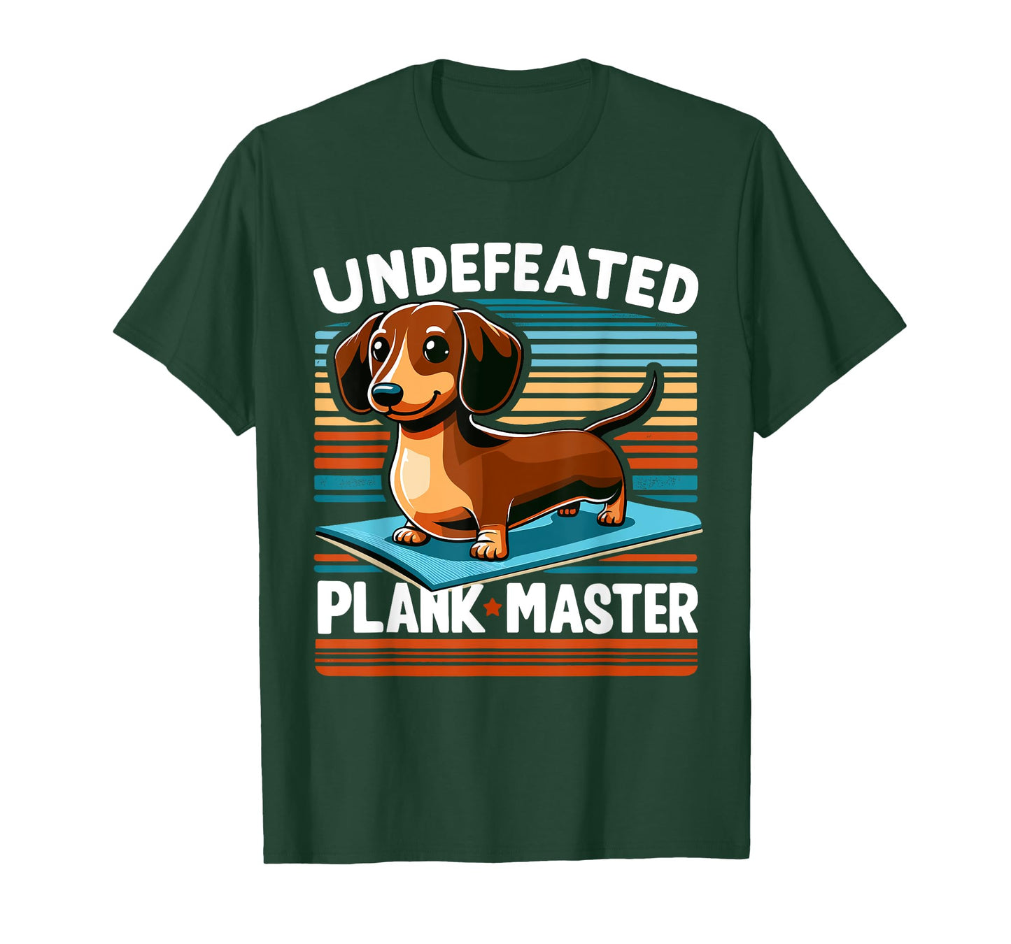 Wiener Dog - Sports Lover Undefeated Plank Master Dachshund Men Women Girls Kids T-Shirt