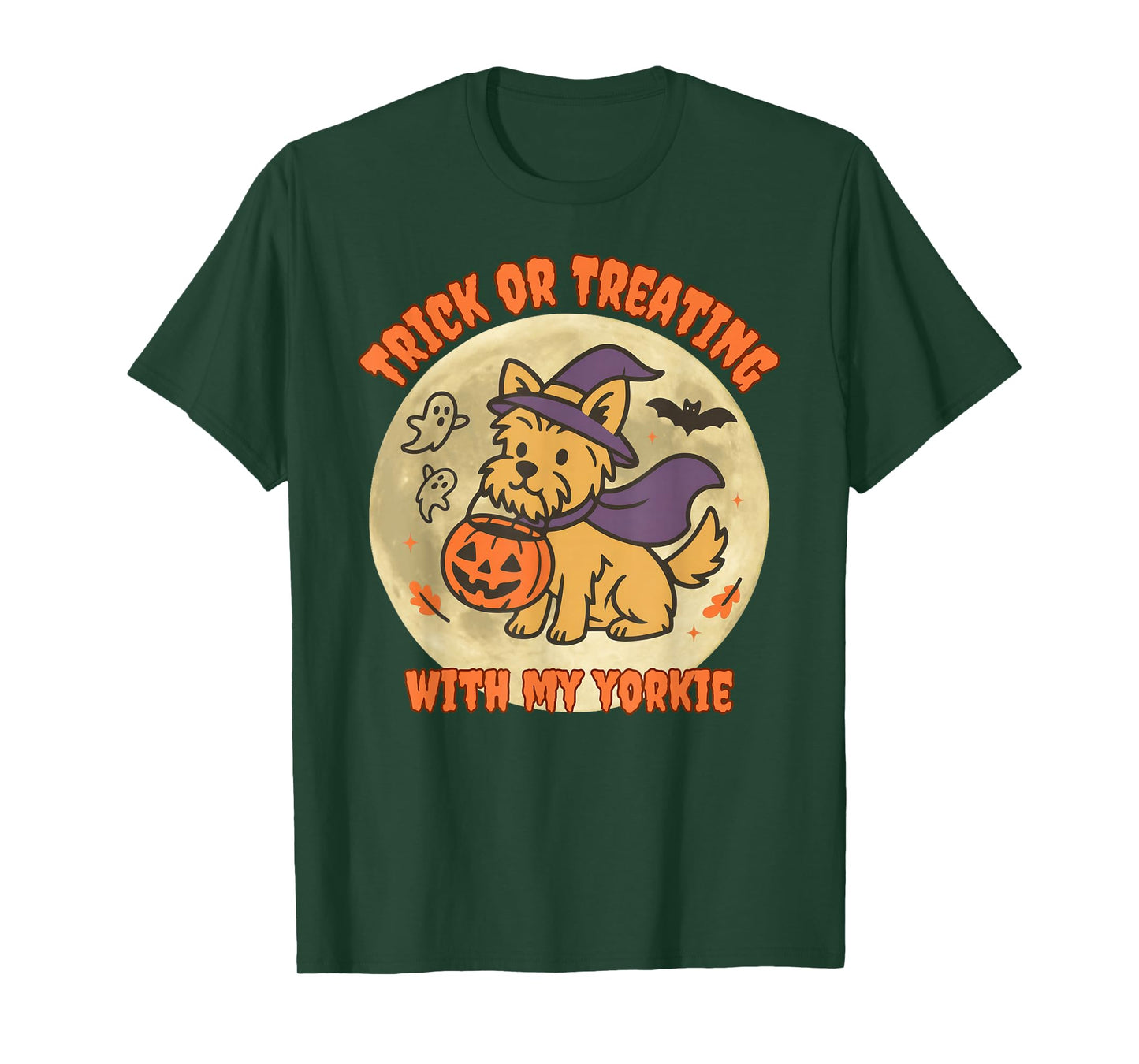 Trick or Treating with My Yorkie Halloween Dog T-Shirt