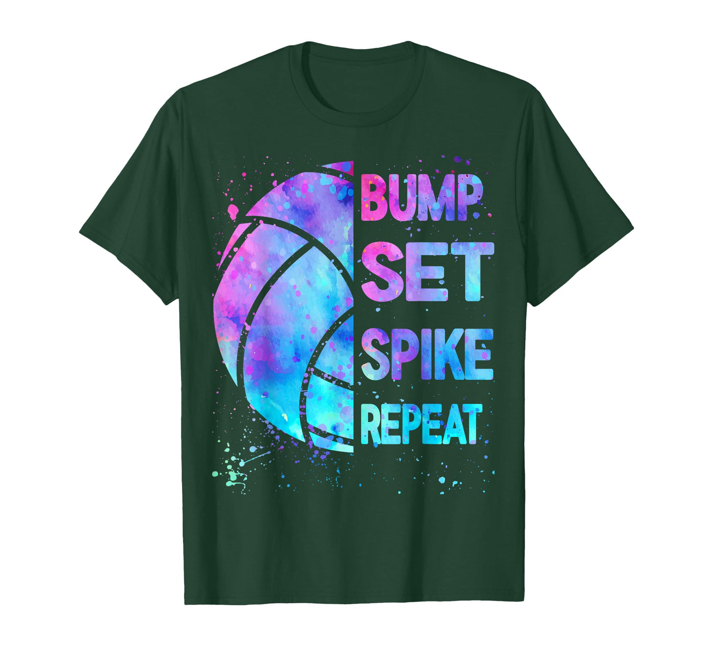 Volleyball Bump Set Spike Repeat Women Teen Girls T-Shirt