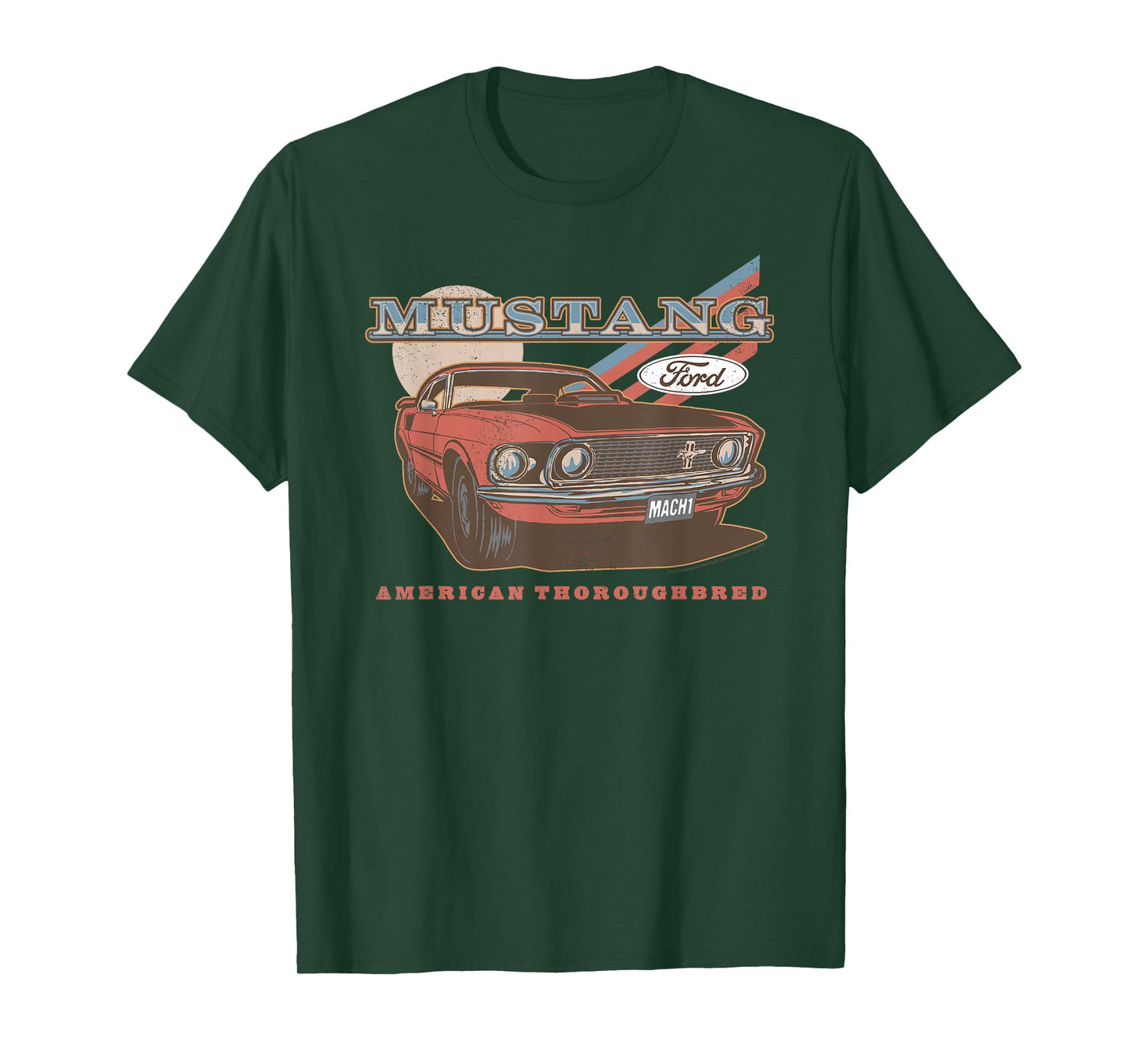 Ford - Red Mustang American Thoroughbred T-Shirt