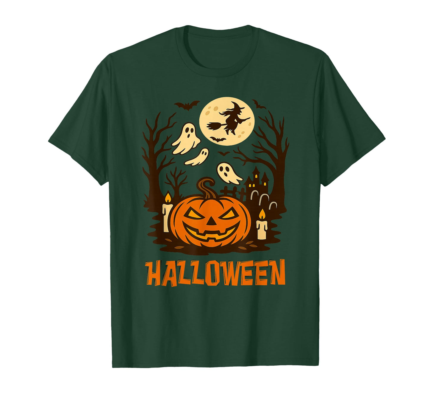 Funny Scary Halloween Party Pumpkin Men Women Kids T-Shirt
