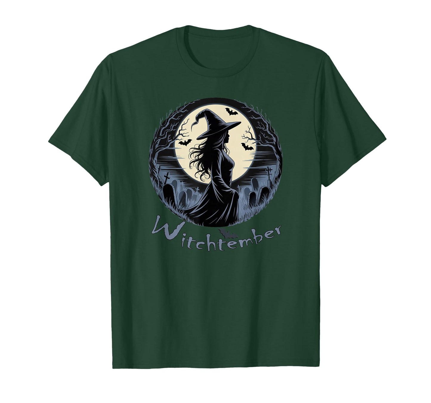 Witch Full Moons Graphic Graveyard Witchy Halloween T-Shirt