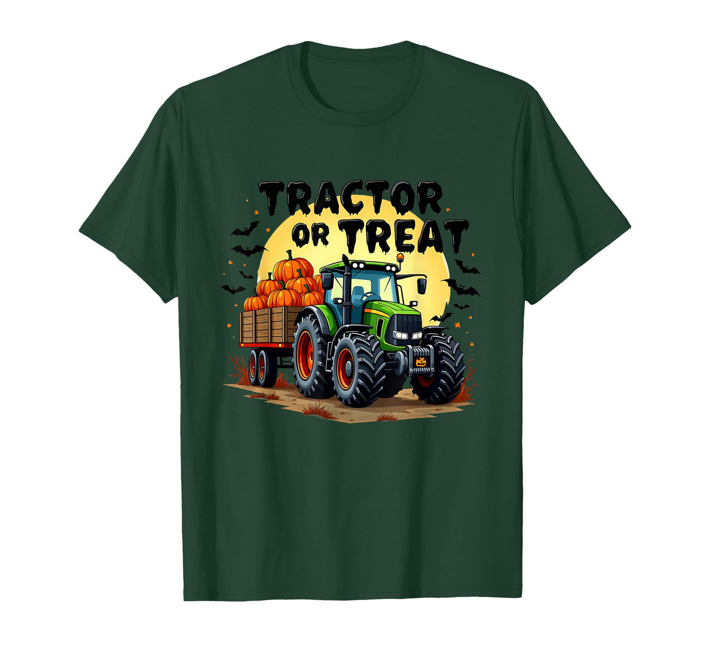 Tractor or Treat Halloween Pumpkin Harvest Trick Or Treat T-Shirt