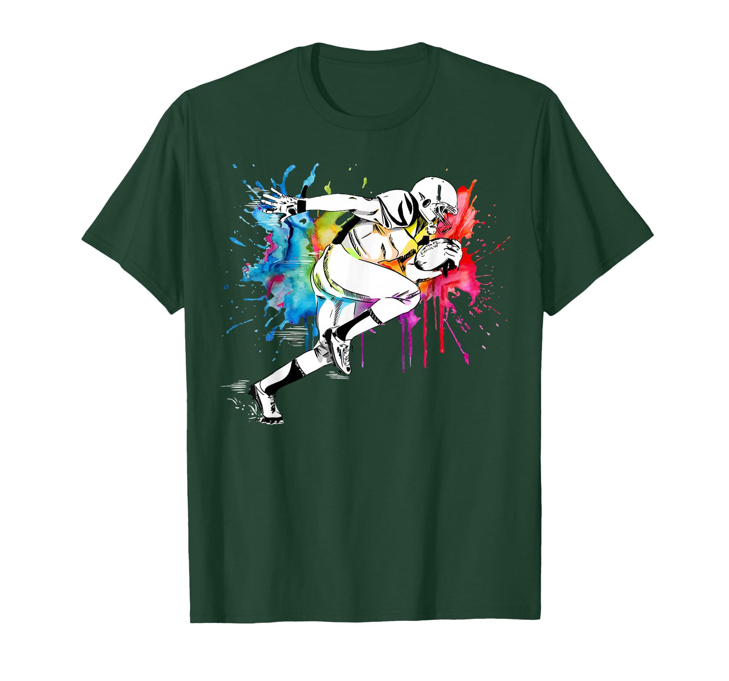 American Football Player Paint T-Shirt
