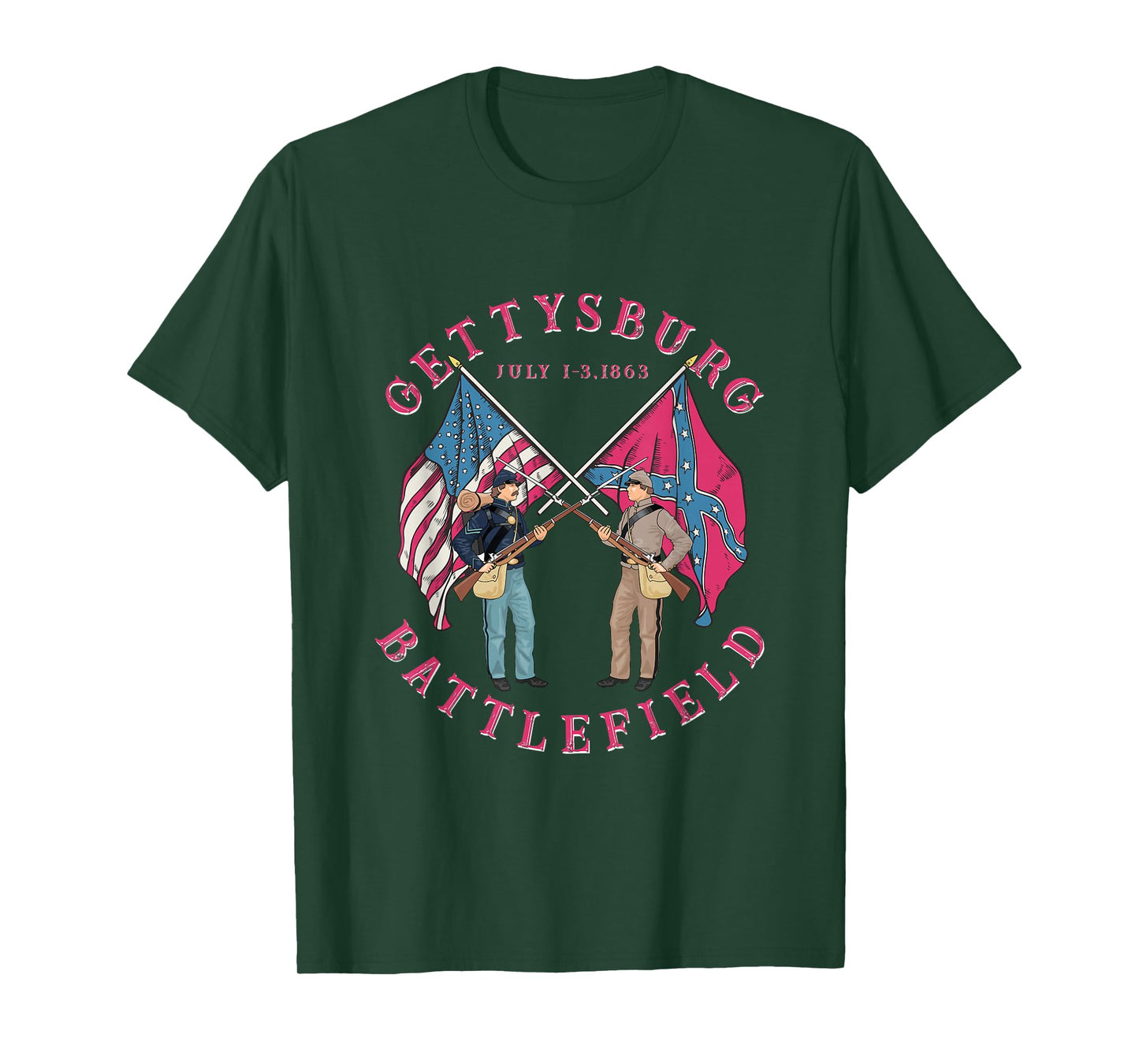 Vintage Gettysburg Battlefield American History T-Shirt
