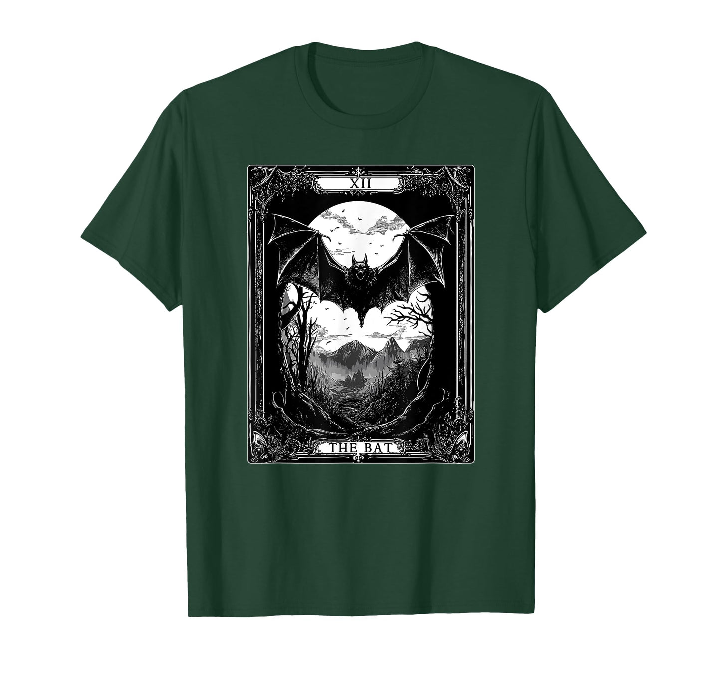 The Bat Tarot Card Vintage Gothic Halloween T-Shirt