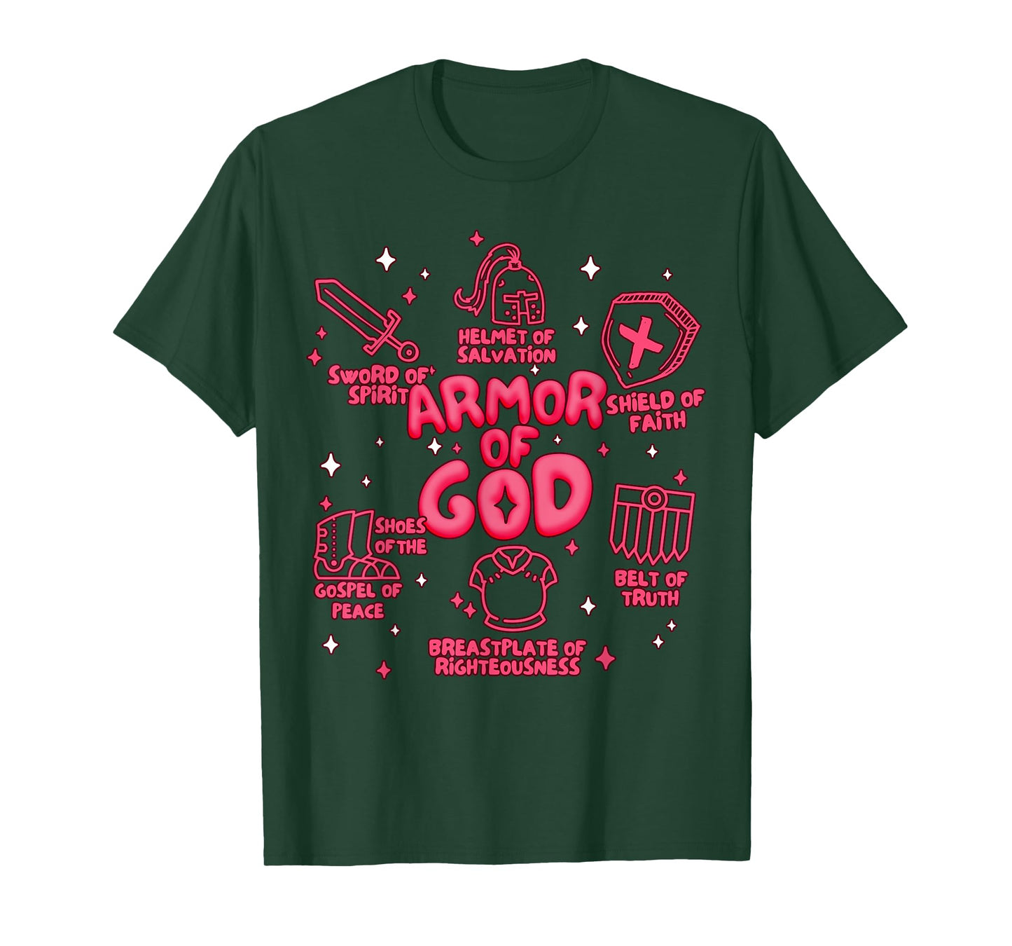 Warrior of God Put On The Full Armor of God Men Women Kids T-Shirt