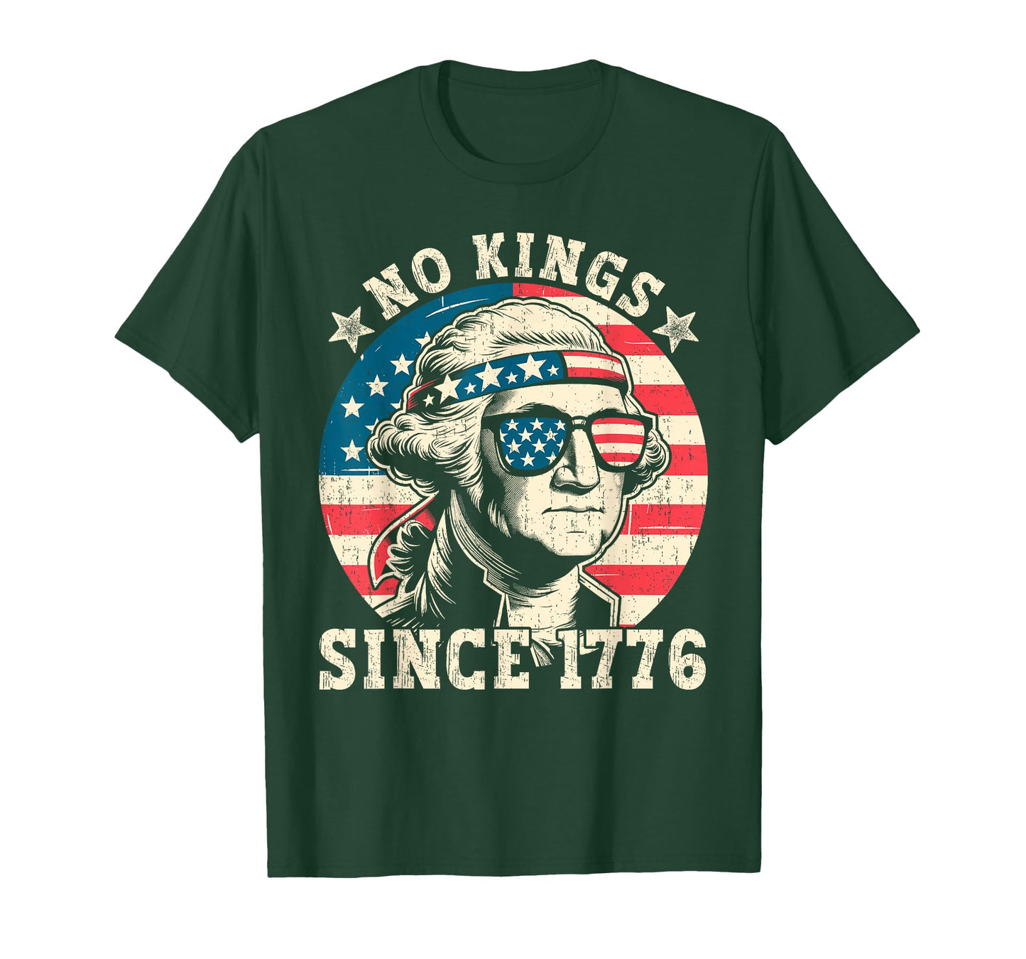 4th Of July No Kings Since 1776 American Men Women Kids T-Shirt