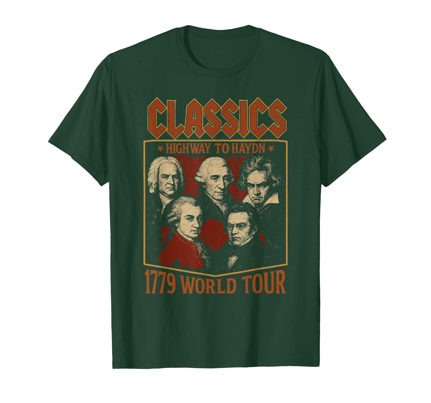 Classical Composer Tour, Funny Classical Music Parody T-Shirt