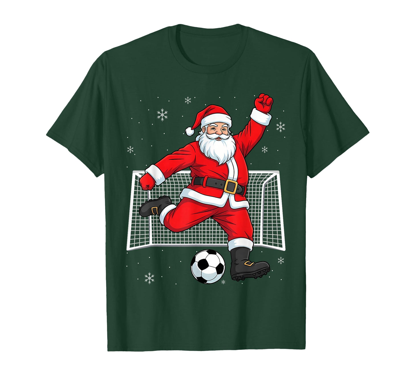 Christmas Santa Soccer Lover and Lover T-Shirt