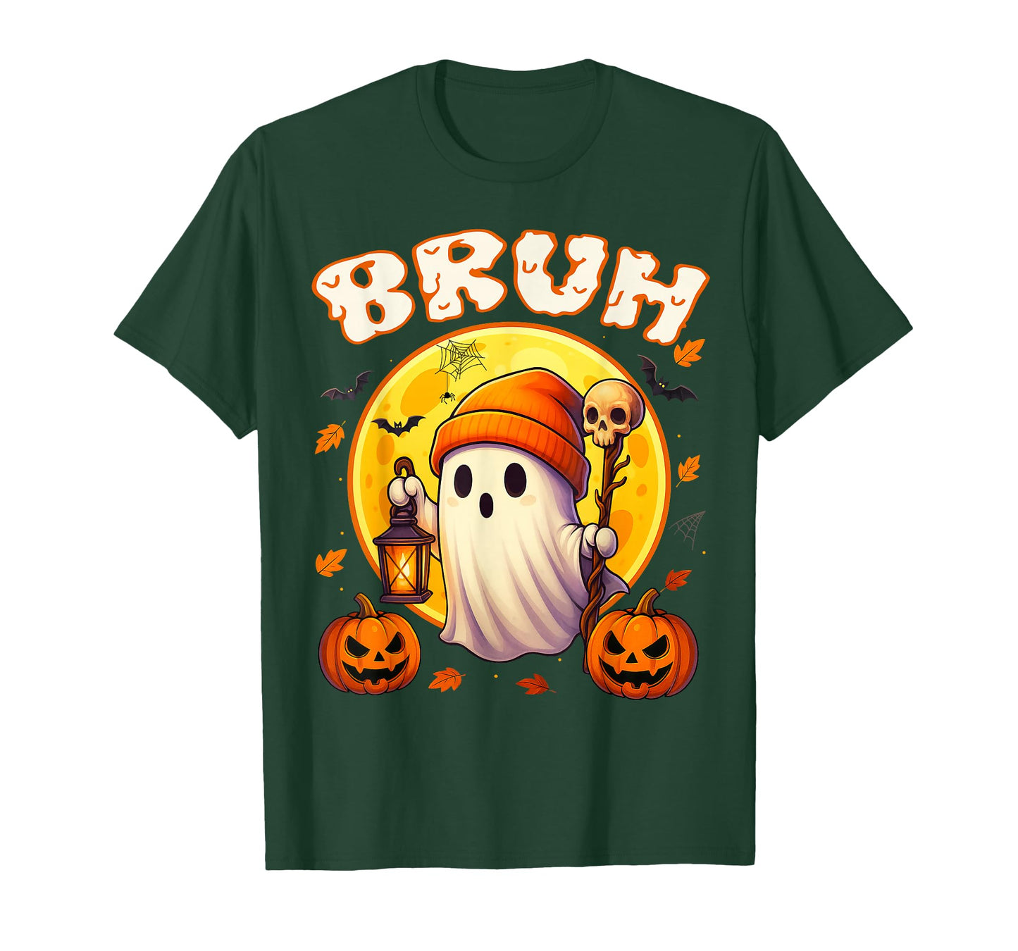 Bruh Ghost Halloween Cute Ghost Trick Or Treat Candy Kids T-Shirt