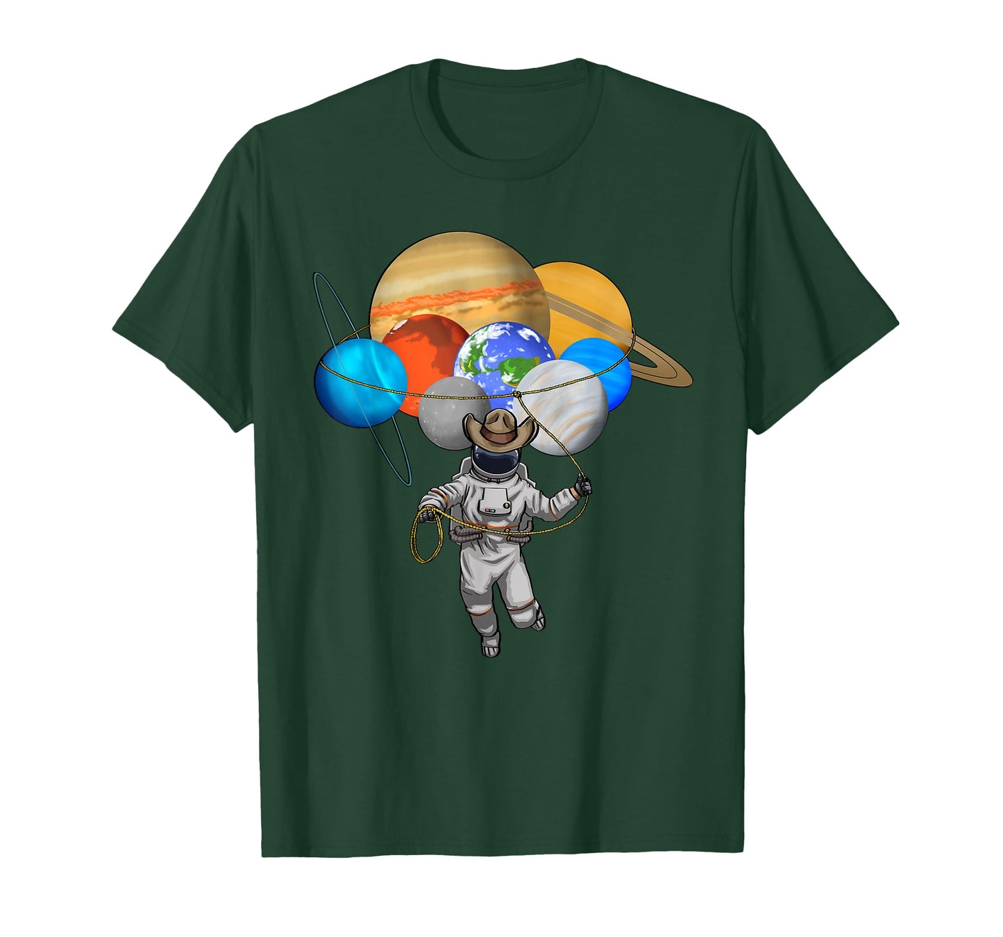 Space Cowboy Tee Shirts Funny Vintage Western Tees Men Retro T-Shirt