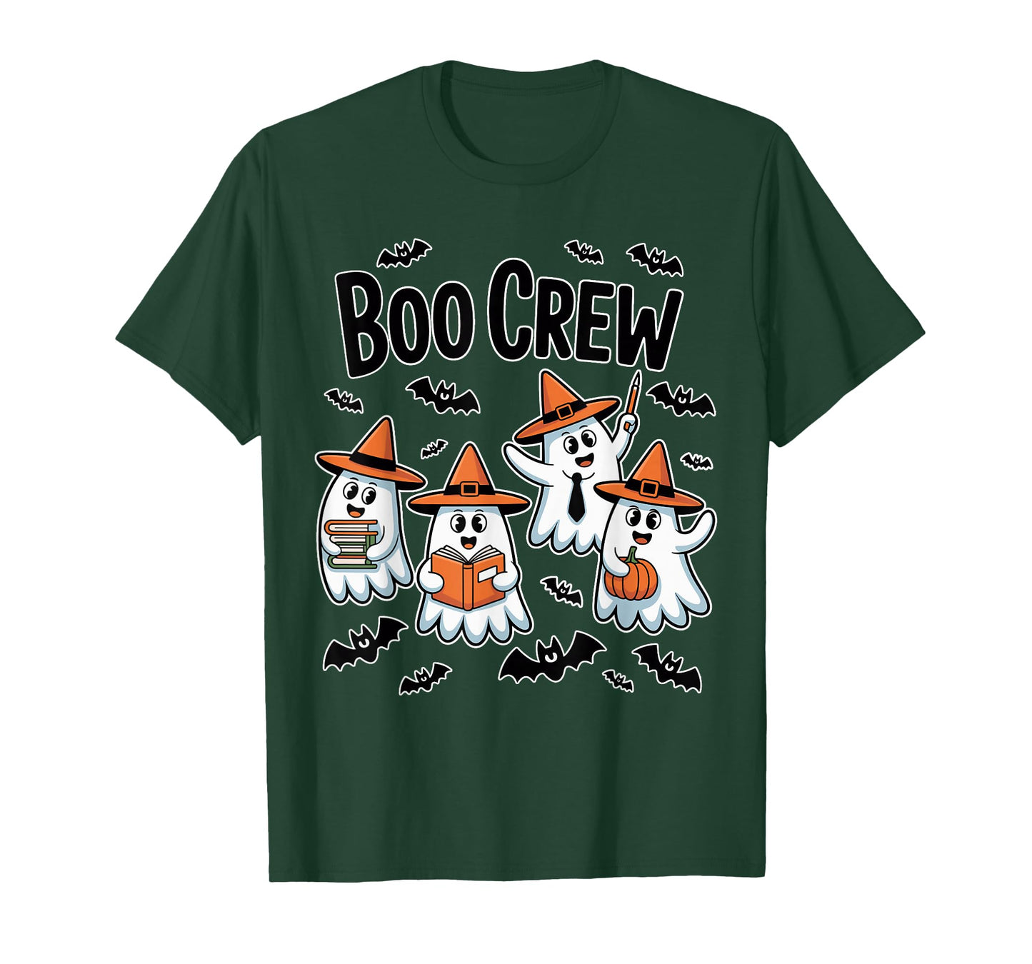 Boo Crew Autumn Halloween Learning School Squad Spooky Funny T-Shirt