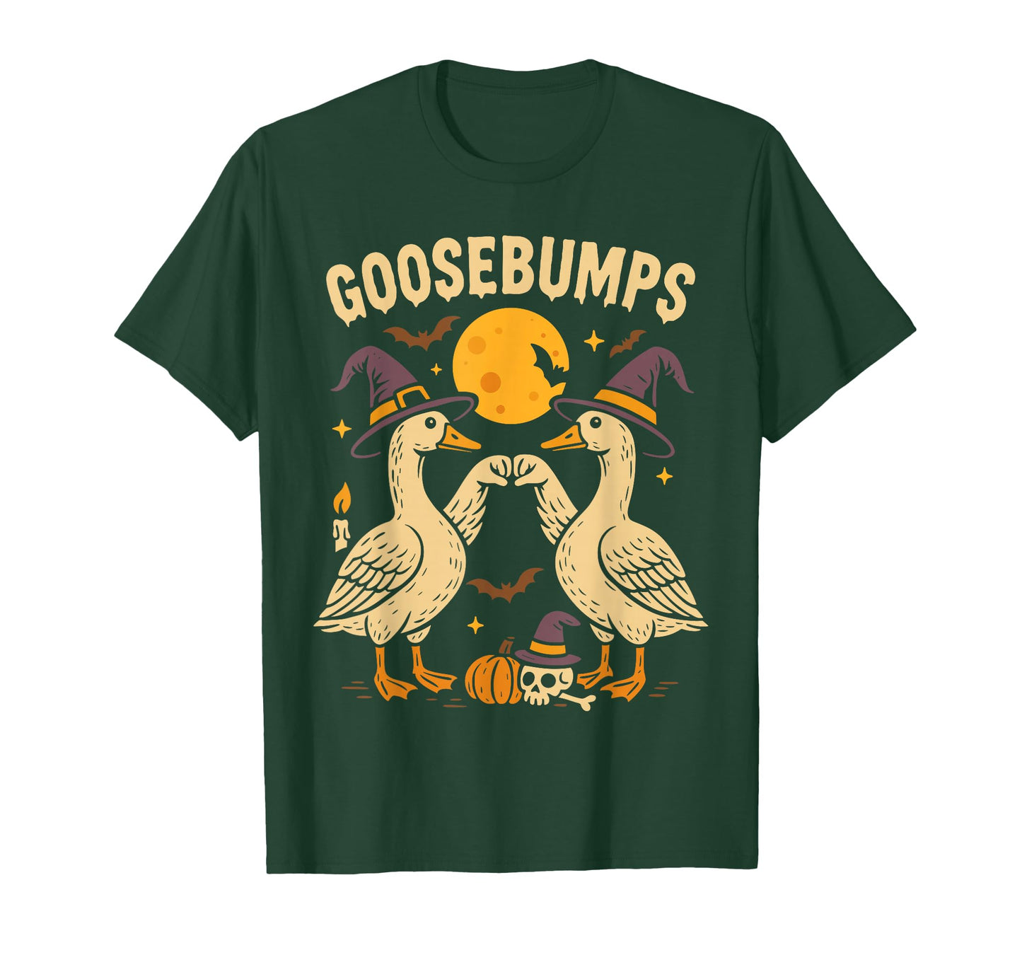 Cute Spooky Goose Shirt, Funny Halloween Goose Bumps T-Shirt