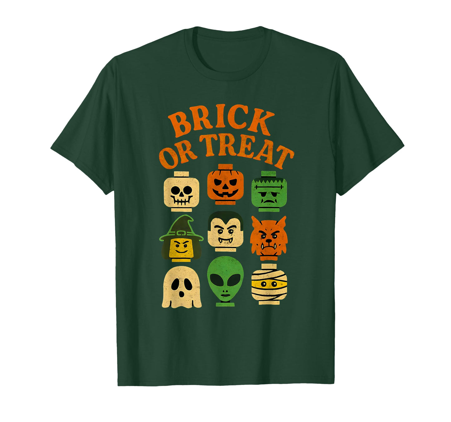 Brick or Treat Halloween Costume Building Bricks Family T-Shirt