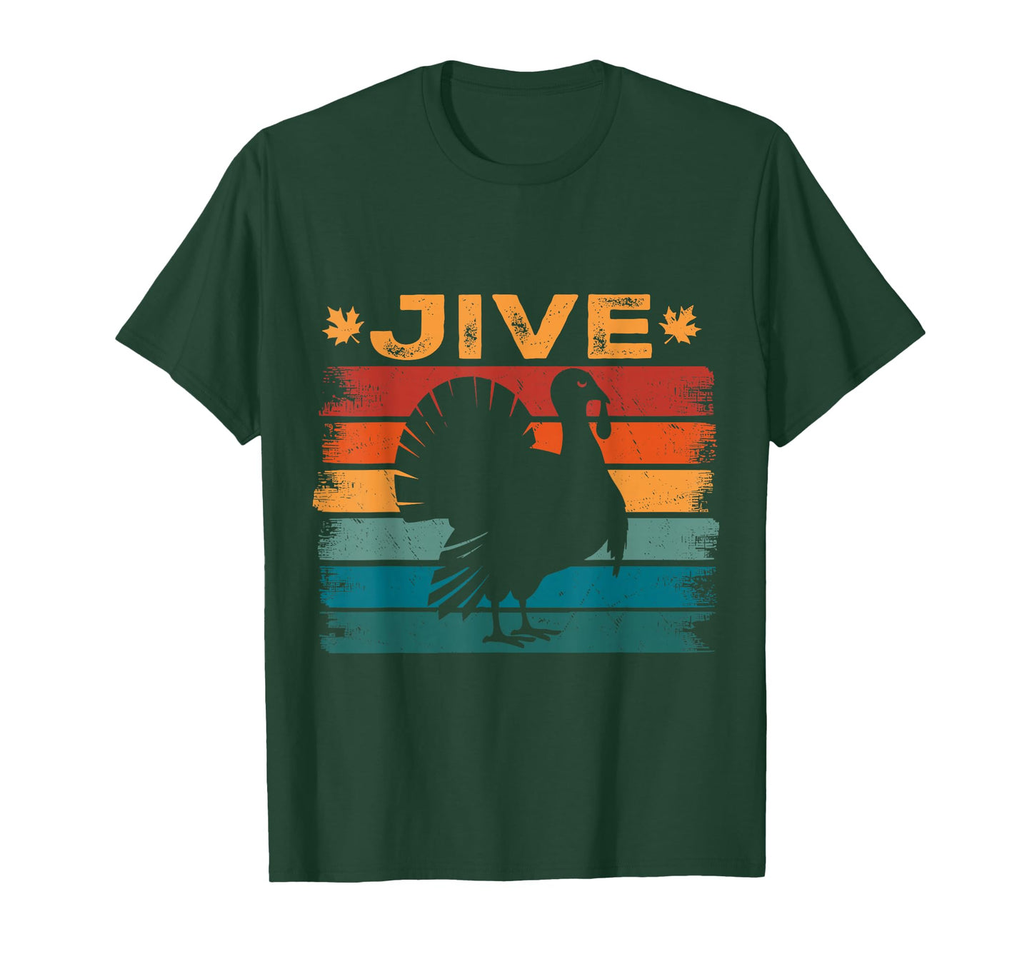Vintage Turkey Jive Black Unisex-Adults T-Shirt Small Thanksgiving T-Shirt