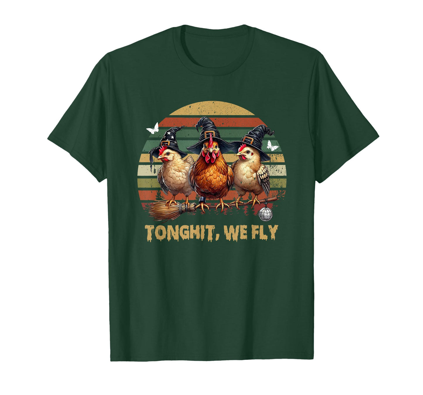 Tonight We Fly Halloween Chicken Fall Farm Animals T-Shirt