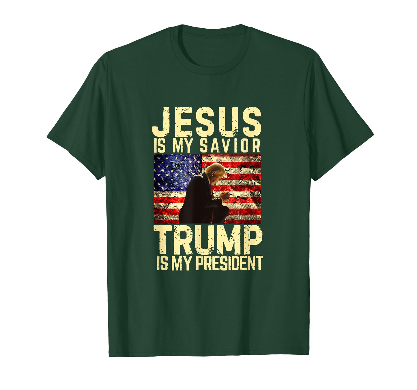 Jesus Trump Tee - Jesus Is My Lord Savior Trump My President T-Shirt