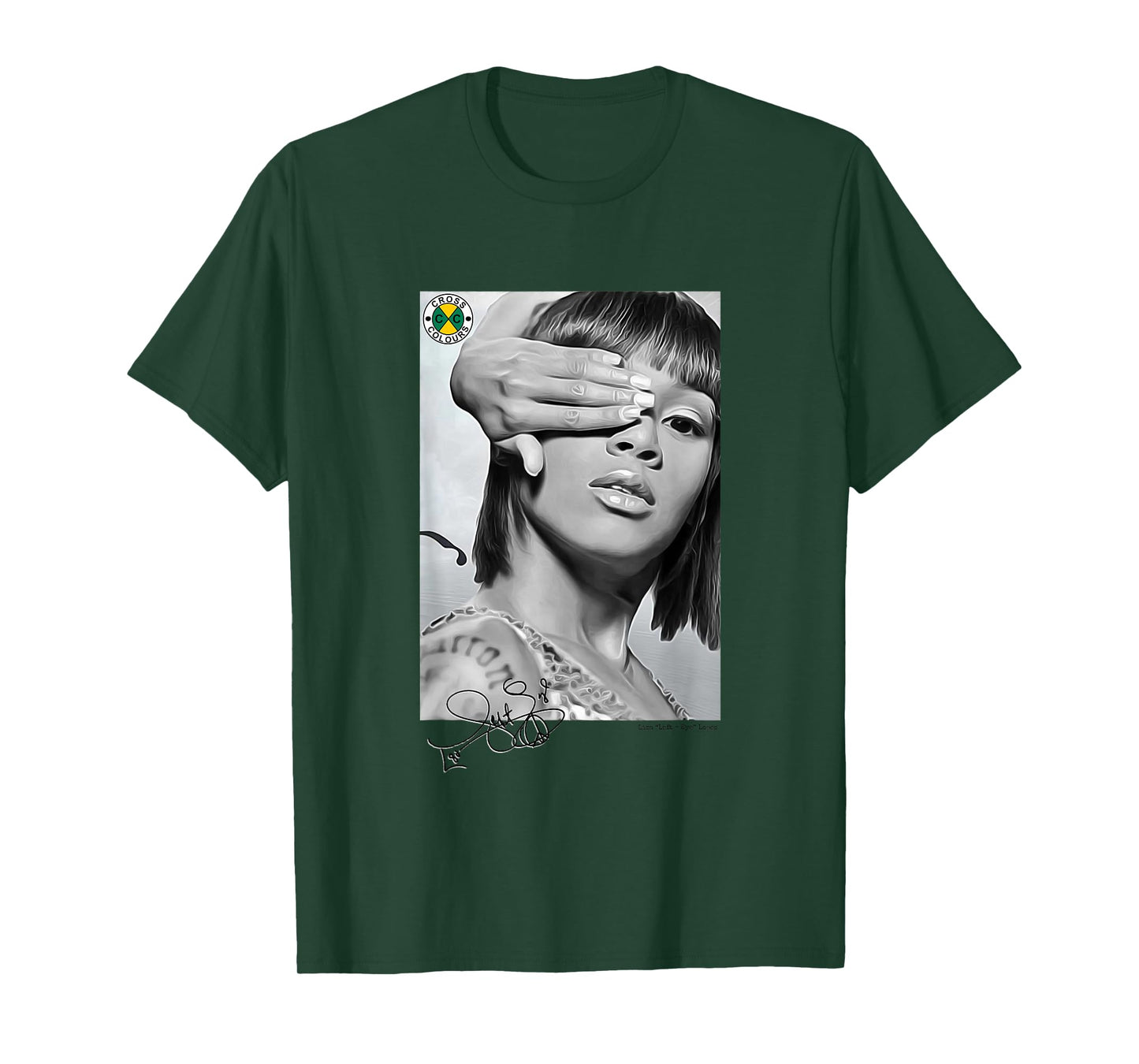 CROSS COLOURS Lisa Left Eye Lopes Legacy | 1990's Vintage Legends Unisex Adult T-Shirt