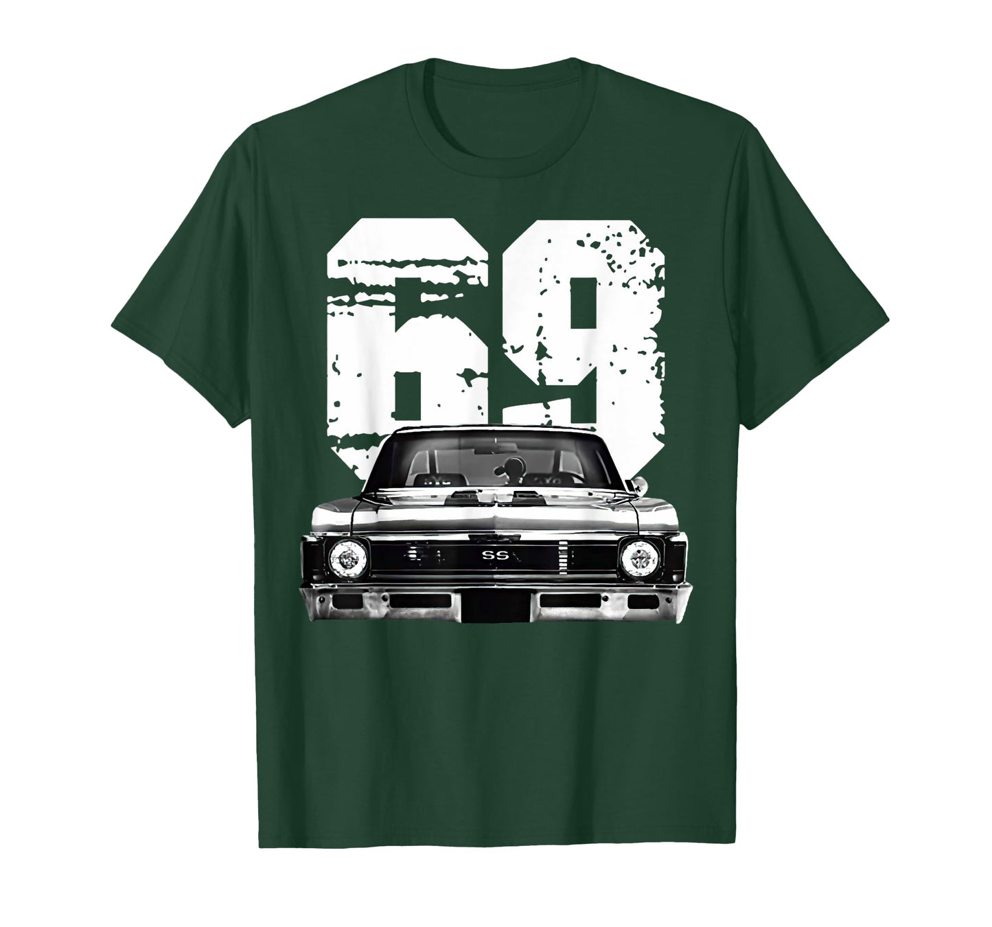 1969 69 Chevys Nova 2 Classic Car Old School Muscle Car T-Shirt