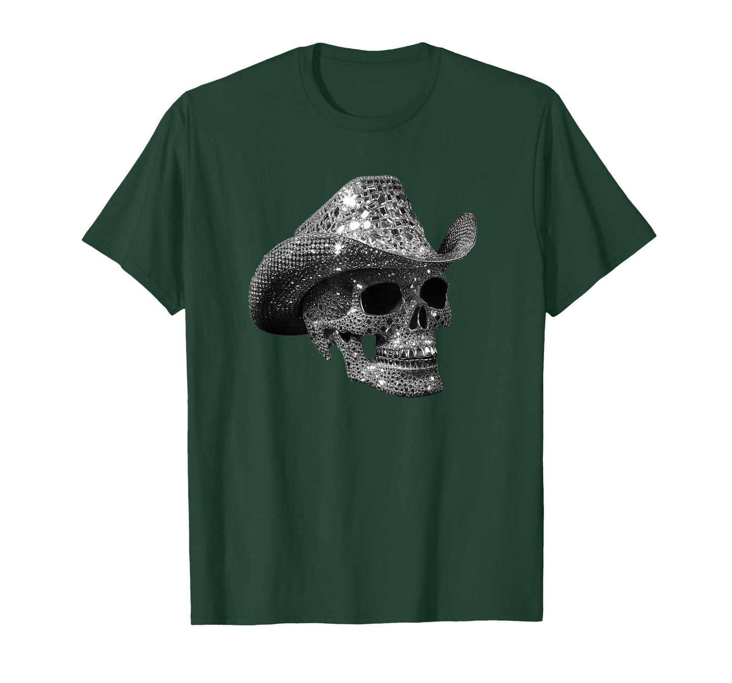 Skull made of diamonds wearing cowboy hat T-Shirt