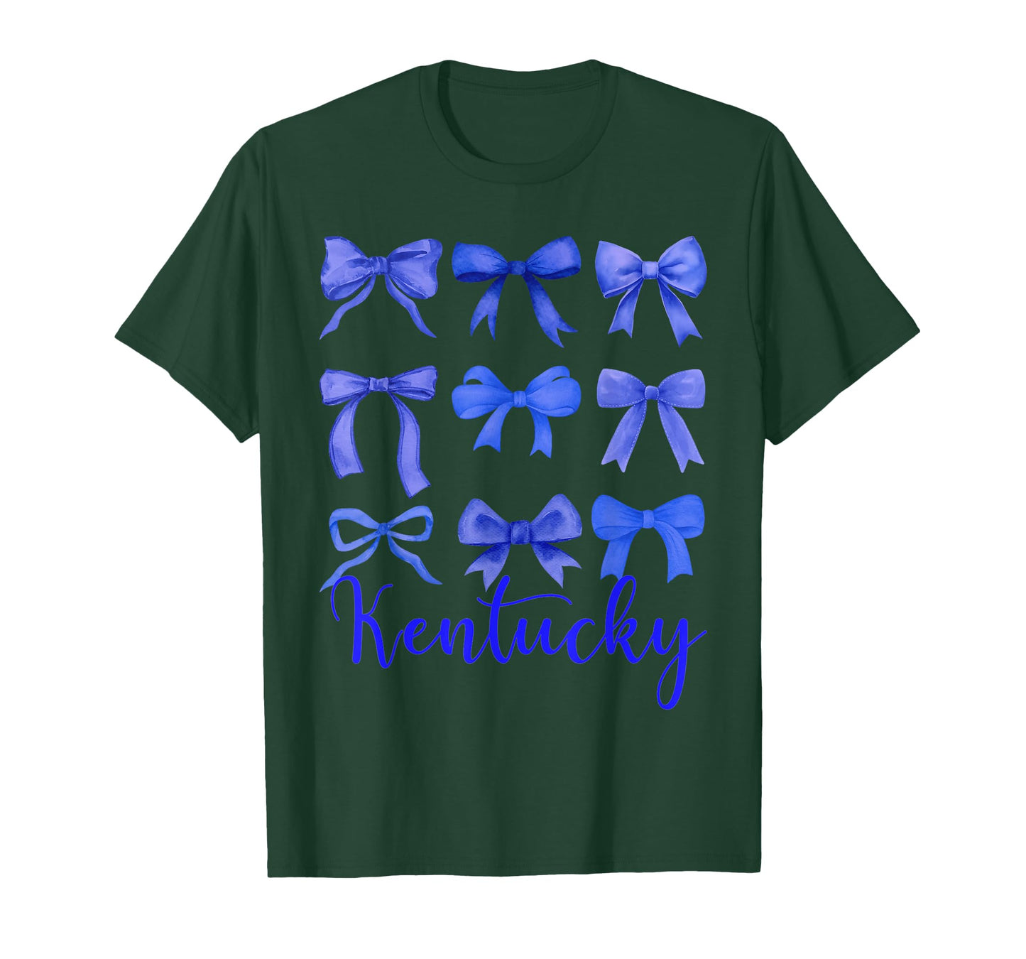 Blue Bow - Kentucky Women Toddler Girls Kids Sister Niece T-Shirt