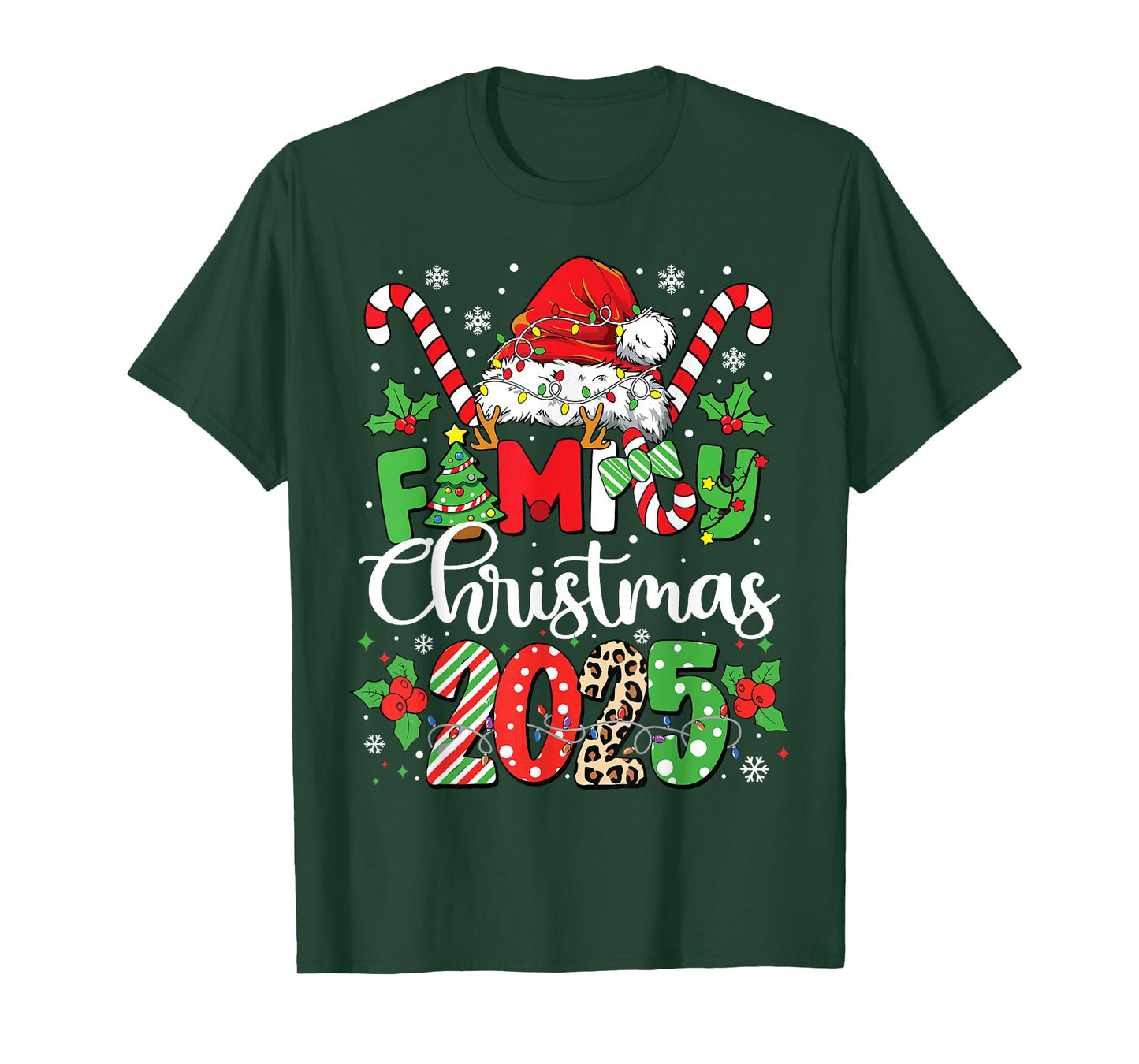 Family Christmas 2025 Matching Outfit Xmas Squad Santa T-Shirt