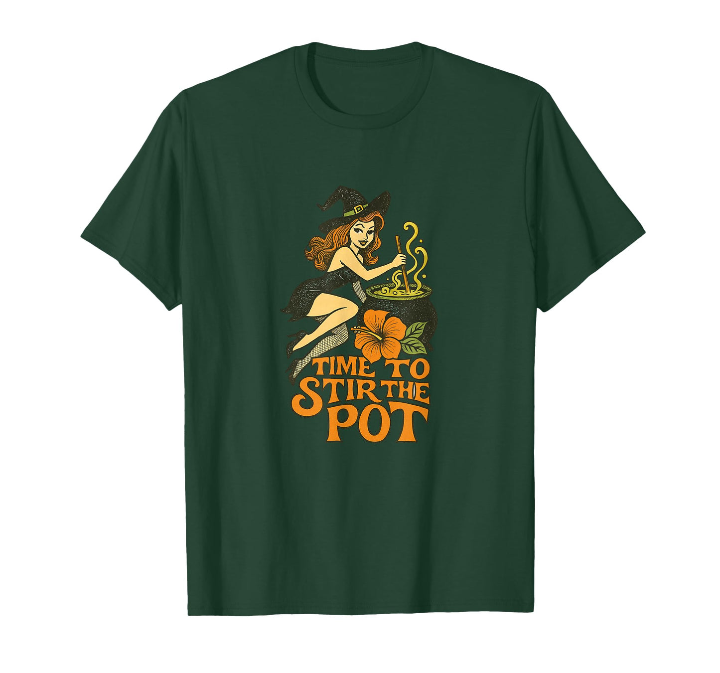 Time to Stir The Pot Halloween Witch T-Shirt